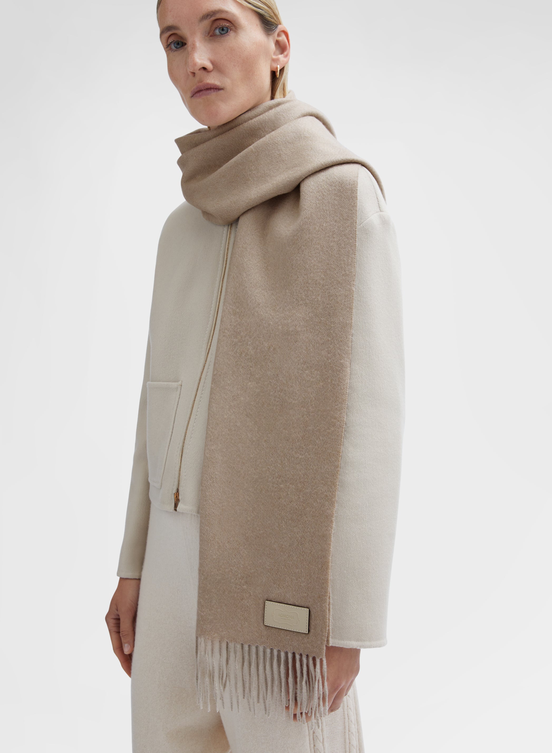 CASHMERE ZIBELLINATO SCARF