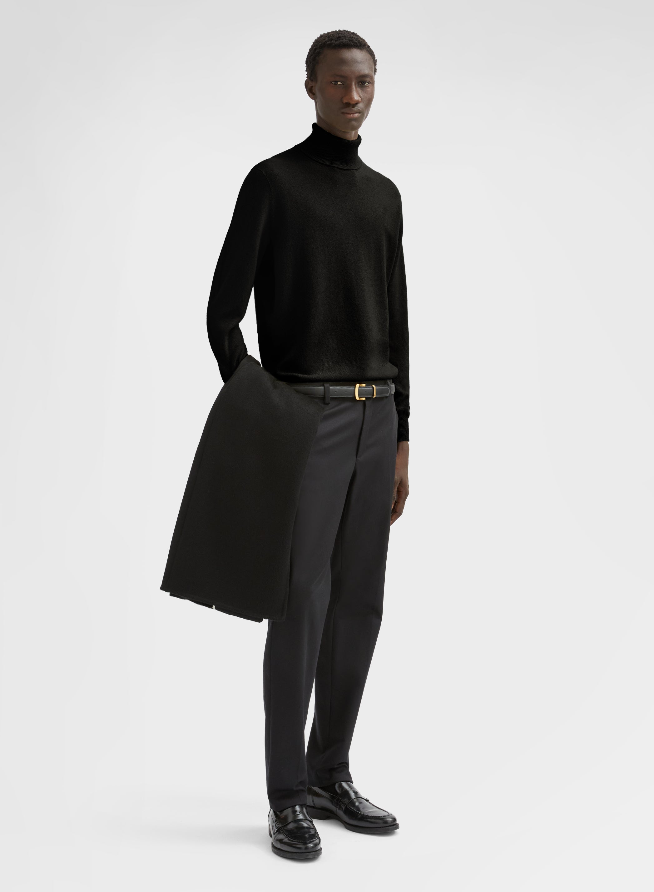 CASHMERE JERSEY TURTLENECK