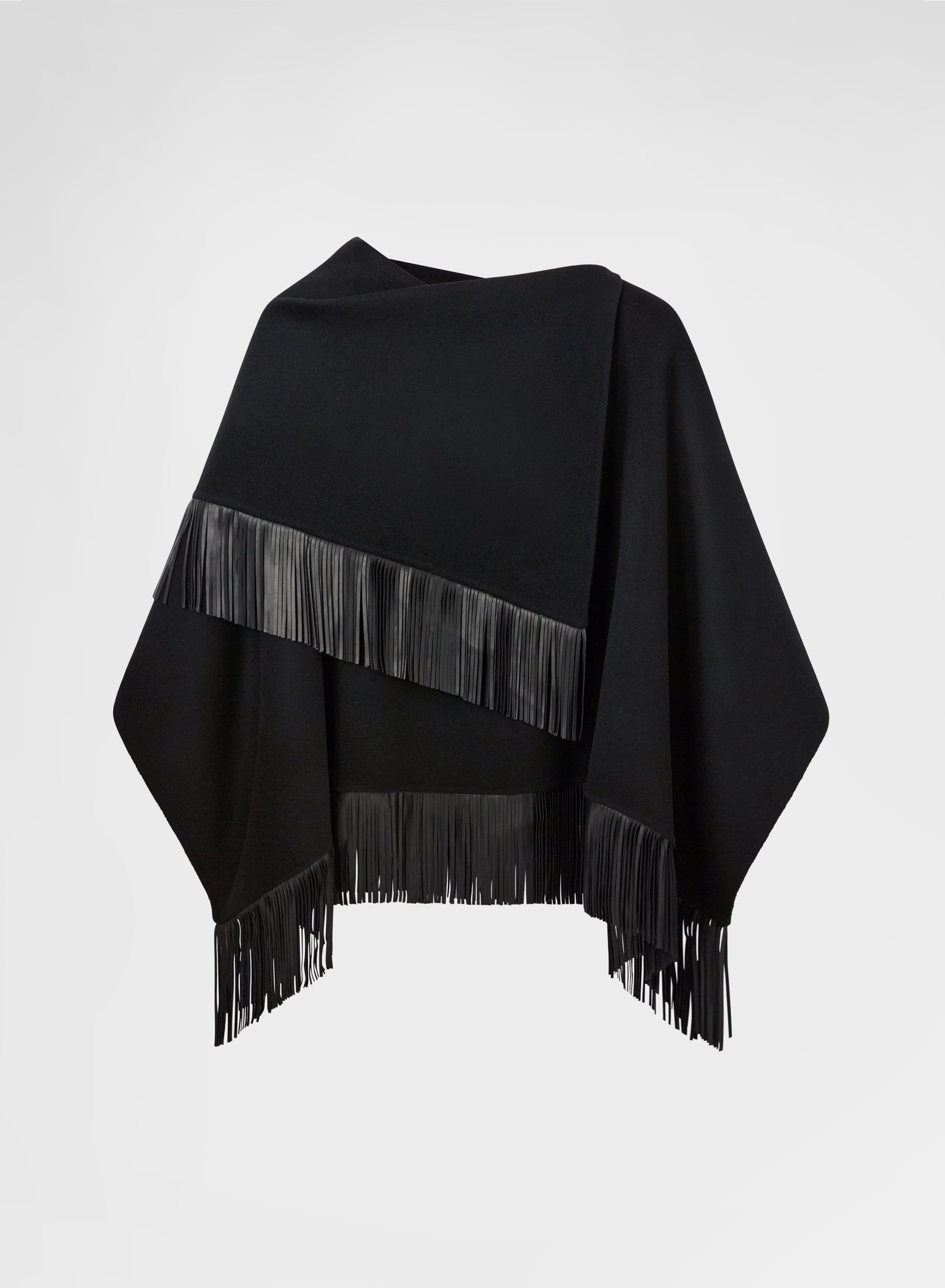 BLEND DOUBLE FACE CAPE BLACK