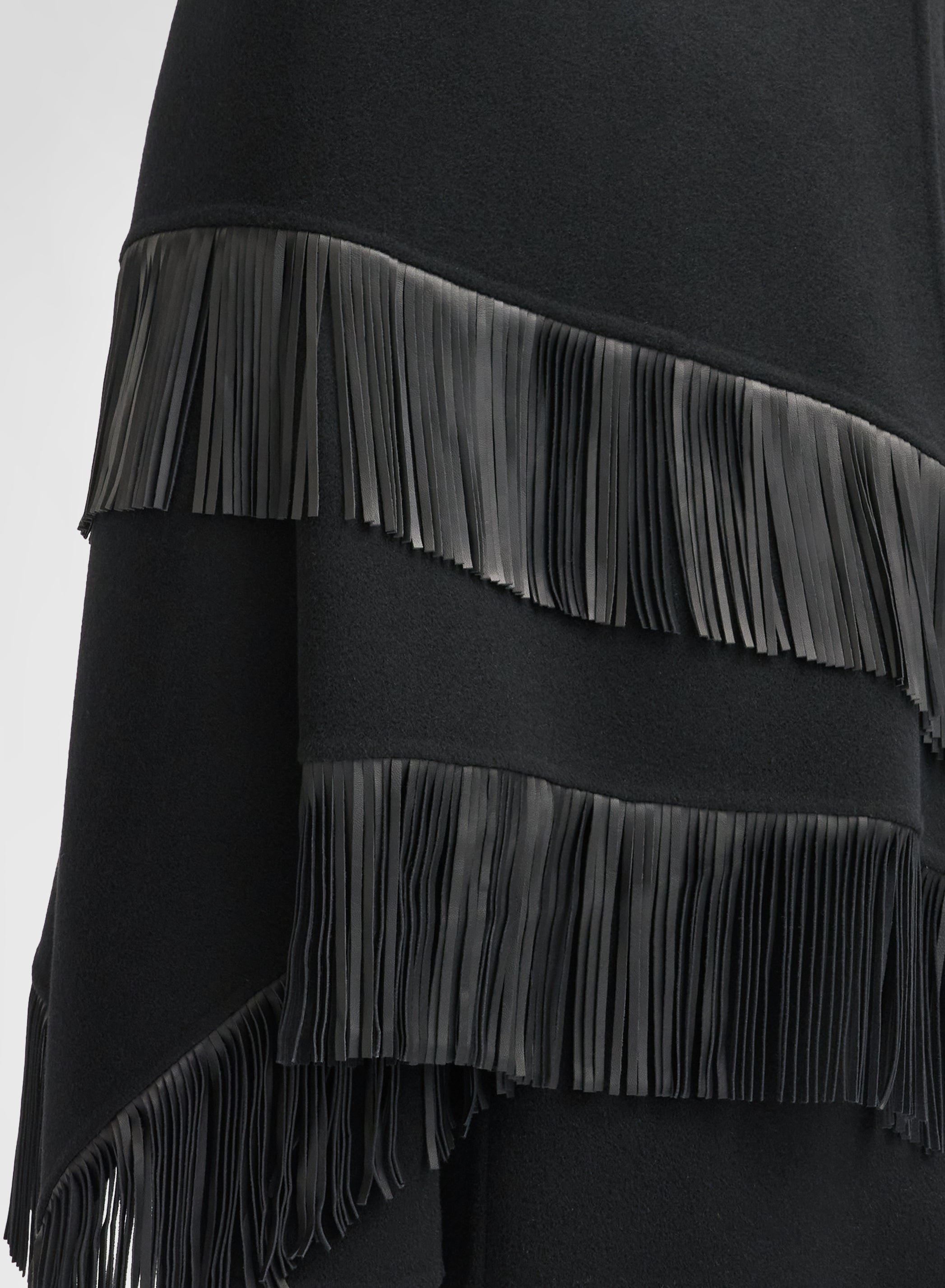 BLEND DOUBLE FACE CAPE BLACK