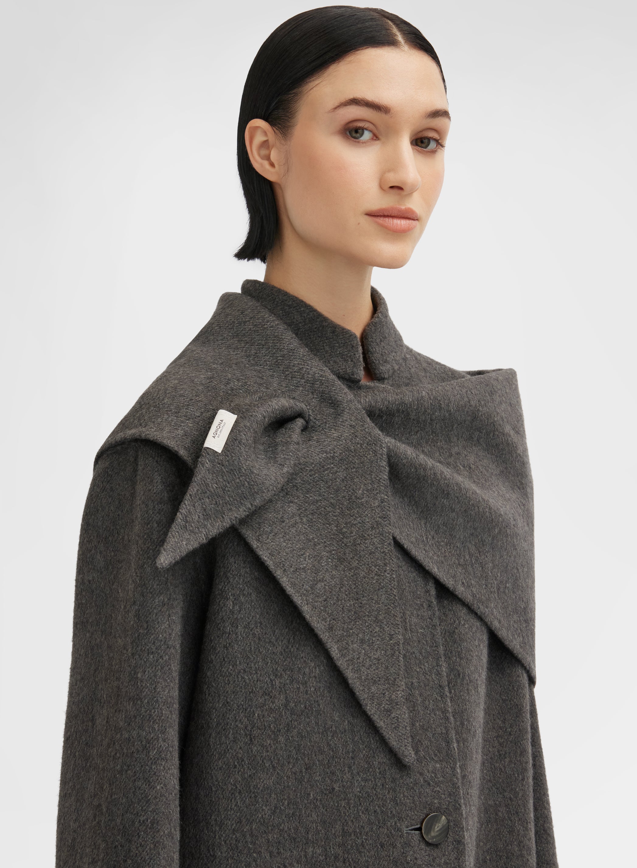 DIAGONAL DOUBLE FACE SCARF CUMINO