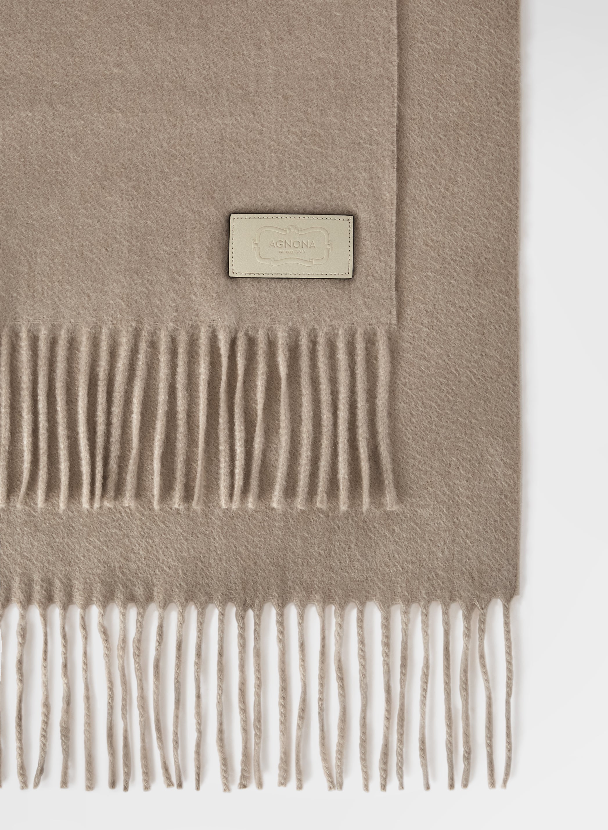 CASHMERE ZIBELLINATO SCARF ALABASTRO