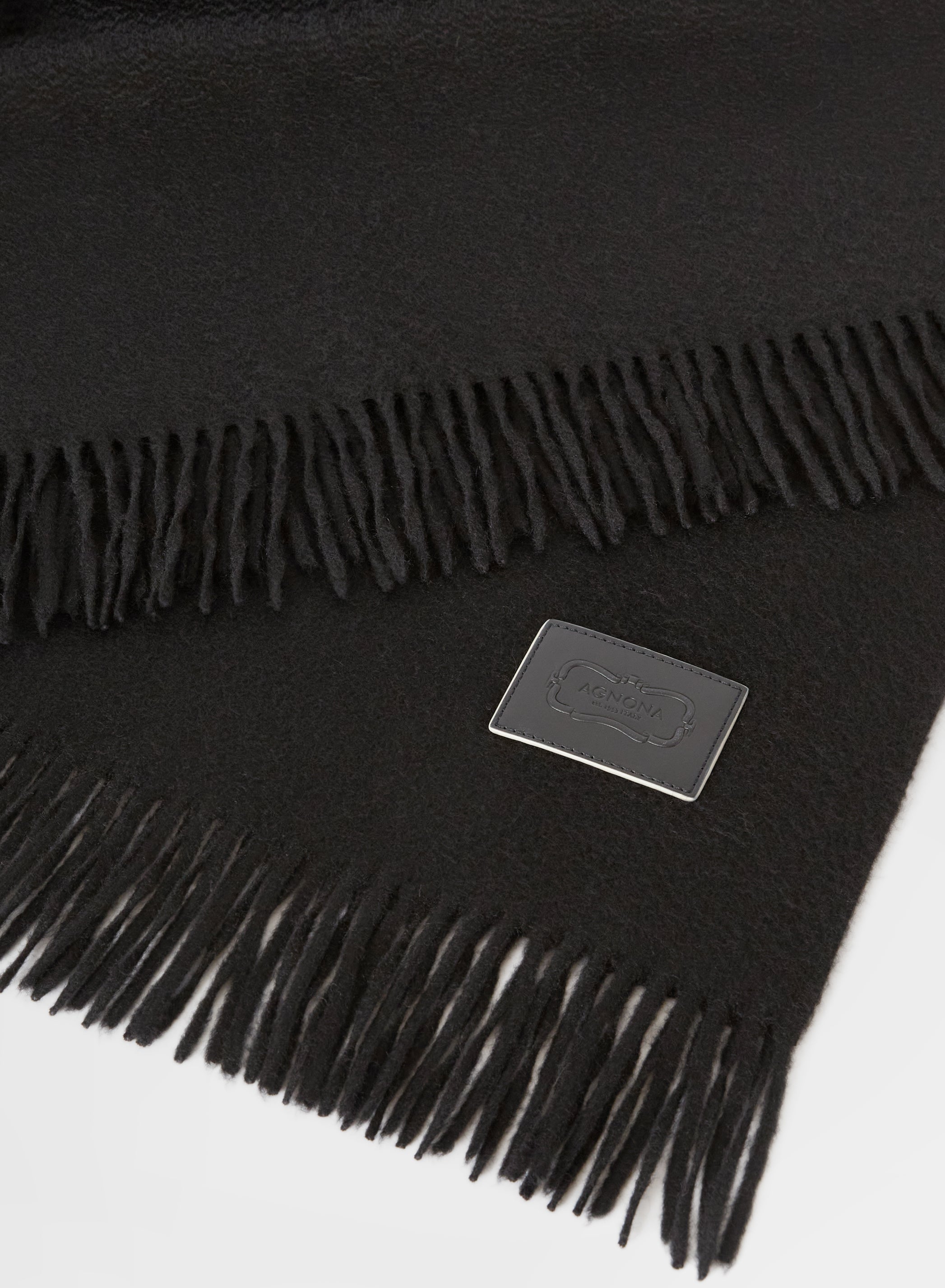CASHMERE ZIBELLINATO PLAID BLACK