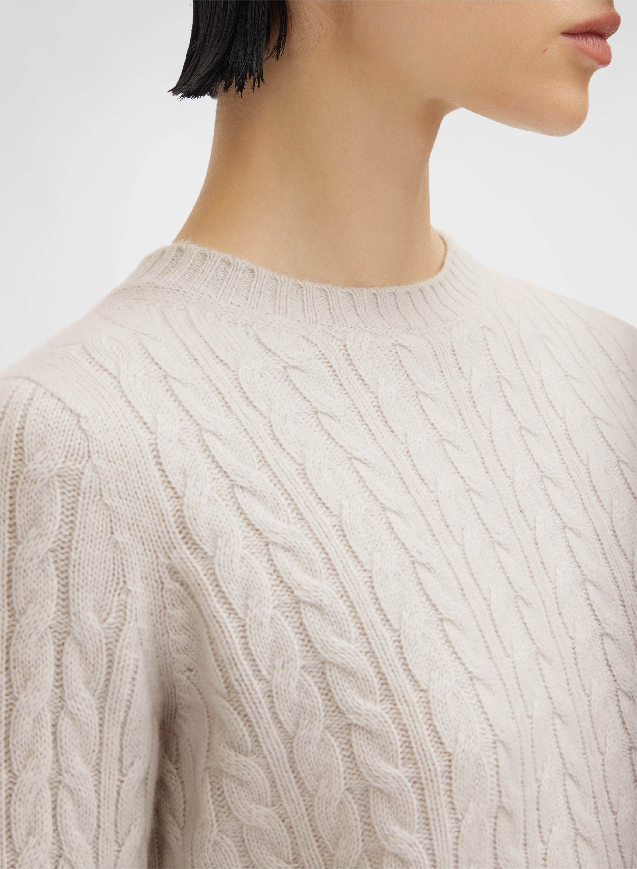 LONG SLEEVE CREWNECK CASHMERE PLAIT MOON