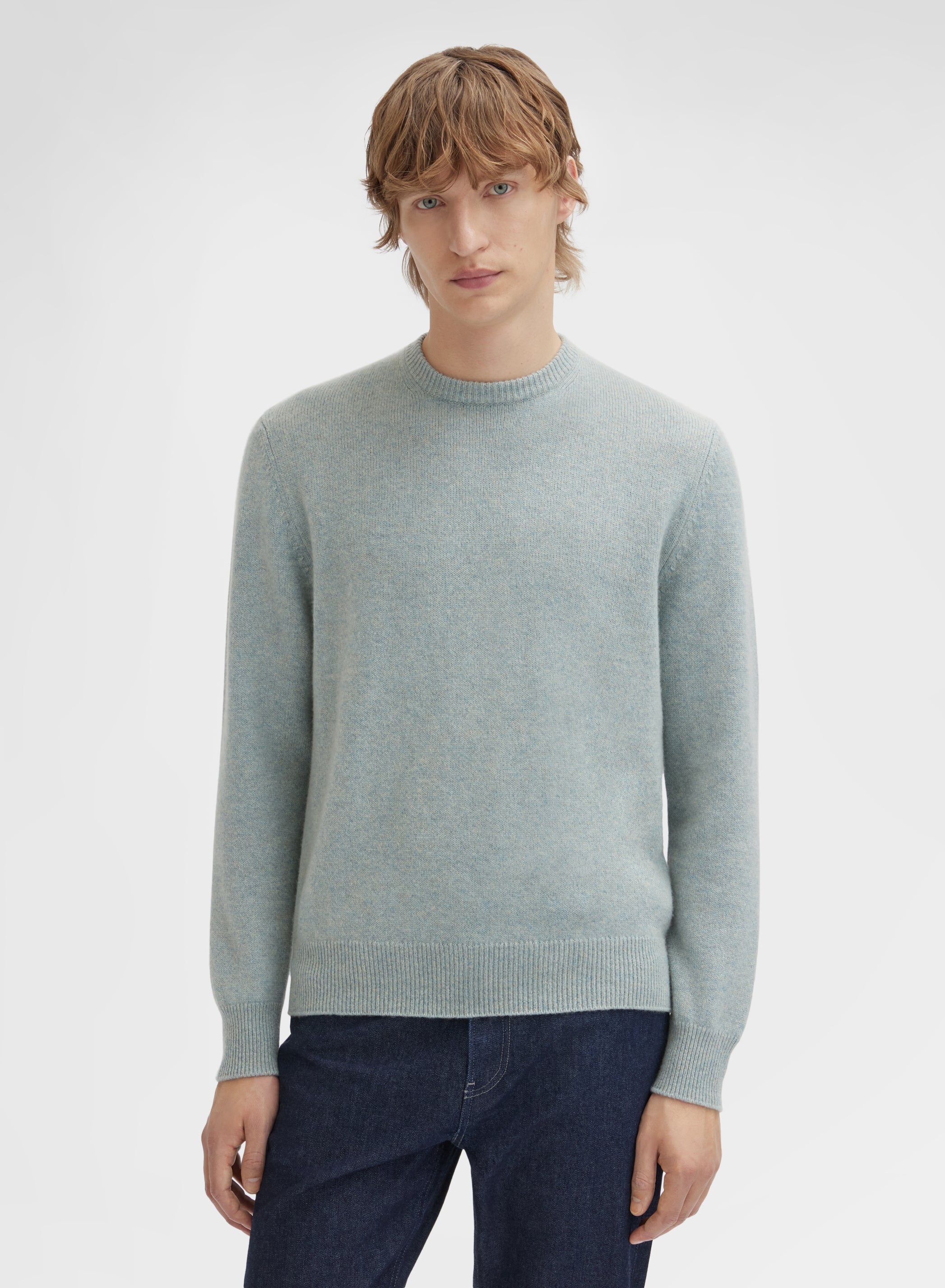 LONG SLEEVE CREWNECK CASHMERE TUBOLARE ACQUALIGHT