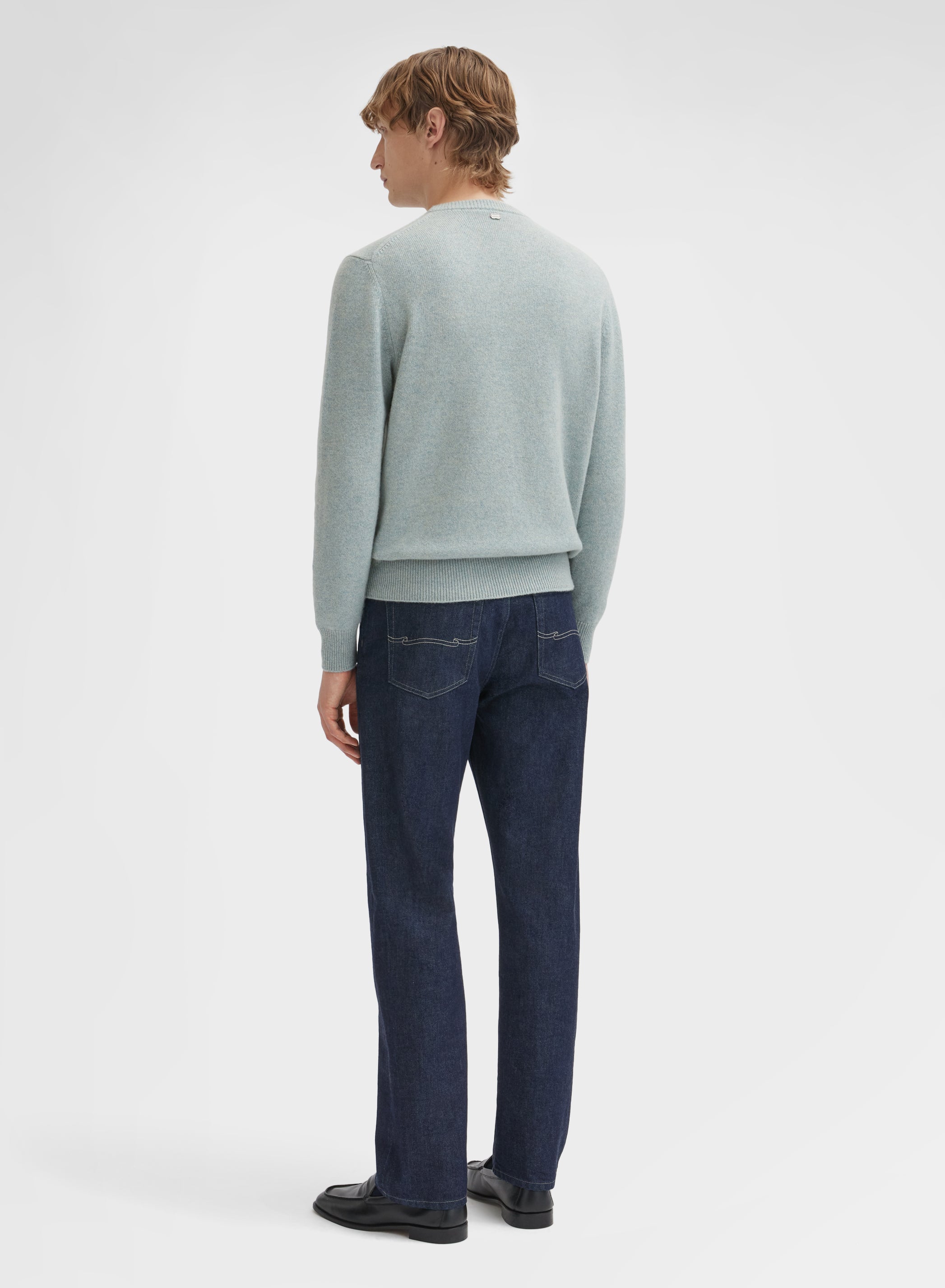 LONG SLEEVE CREWNECK CASHMERE TUBOLARE ACQUALIGHT
