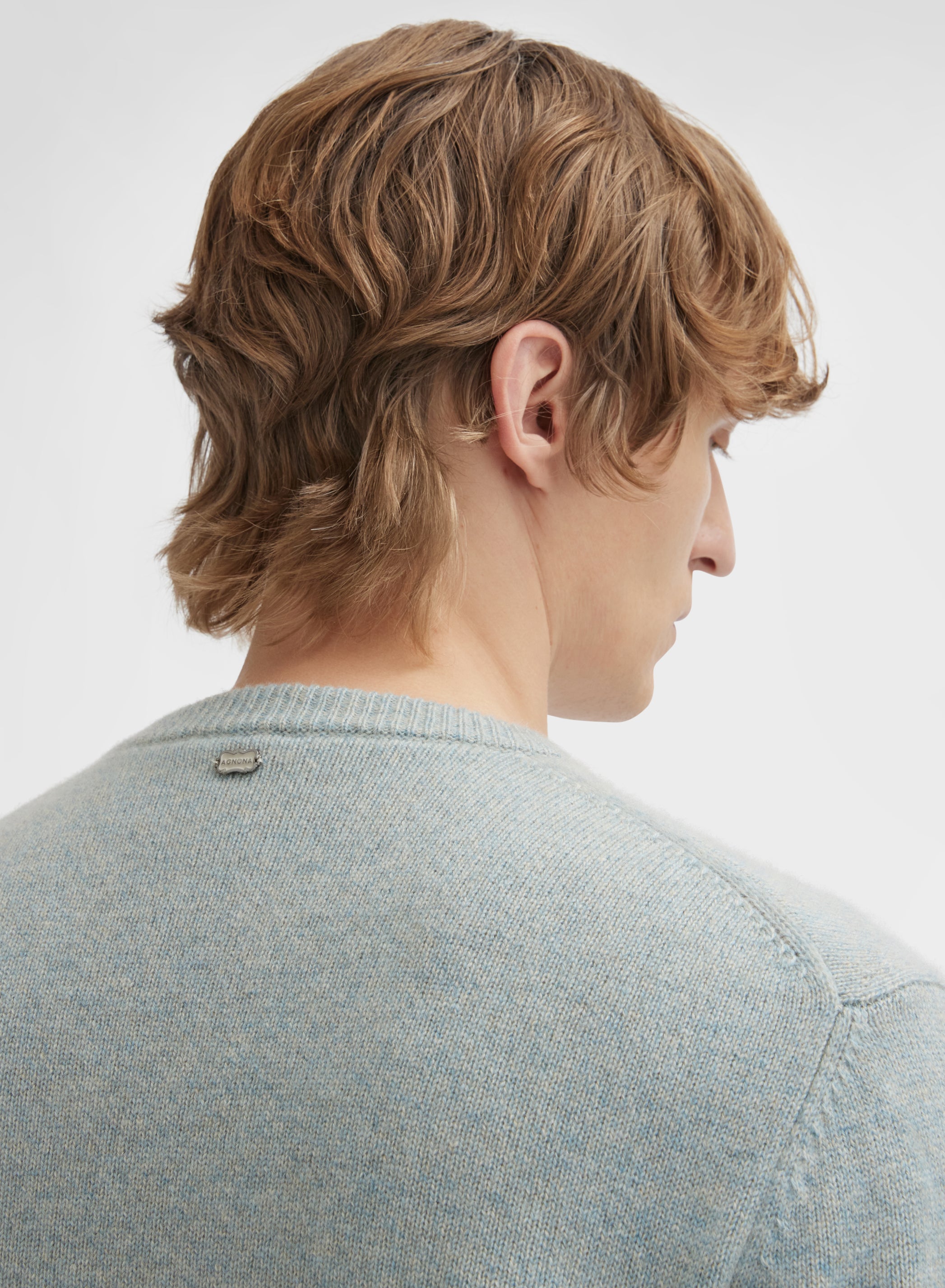 LONG SLEEVE CREWNECK CASHMERE TUBOLARE ACQUALIGHT