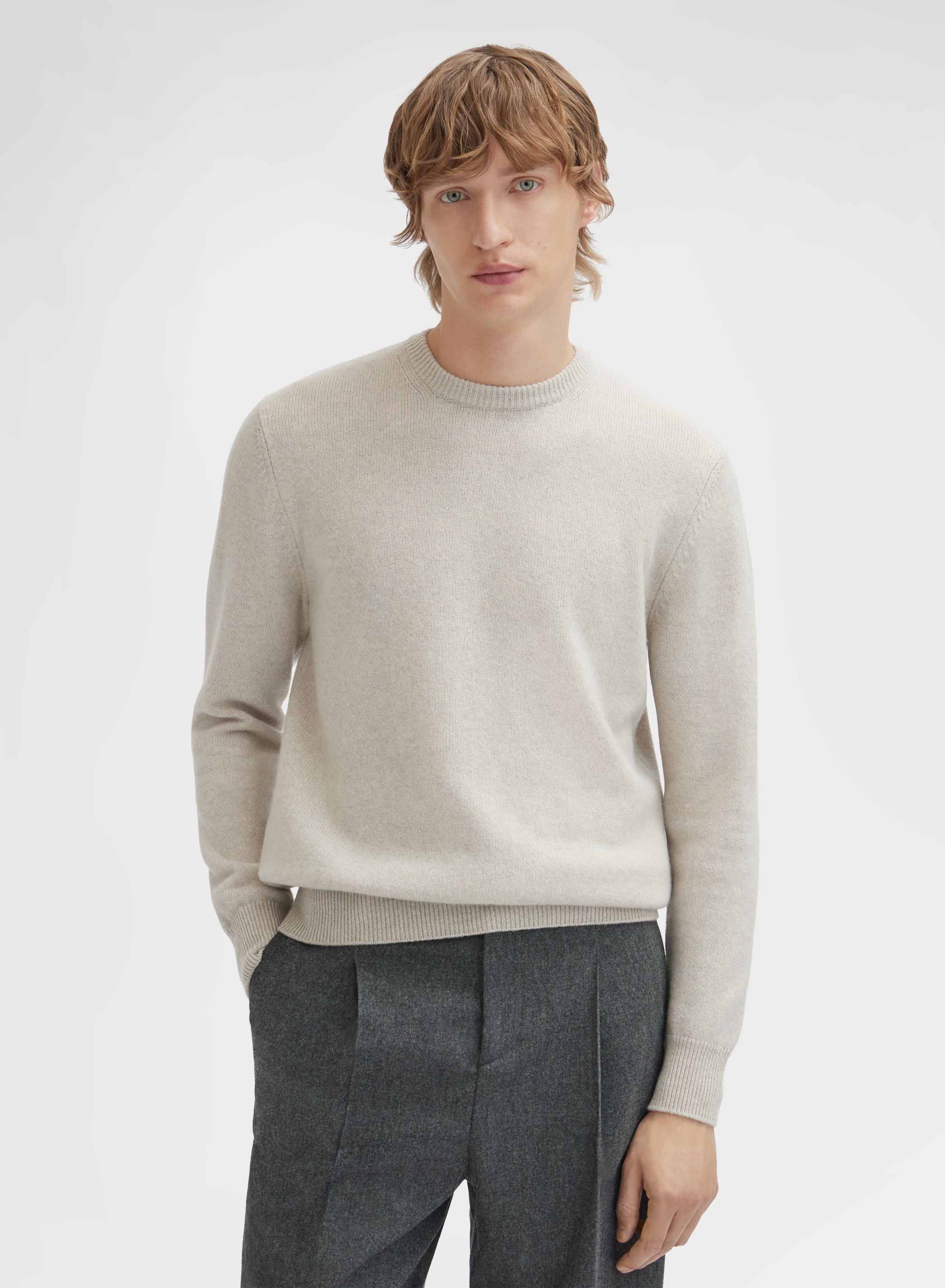 LONG SLEEVE CREWNECK CASHMERE TUBOLARE CANVAS