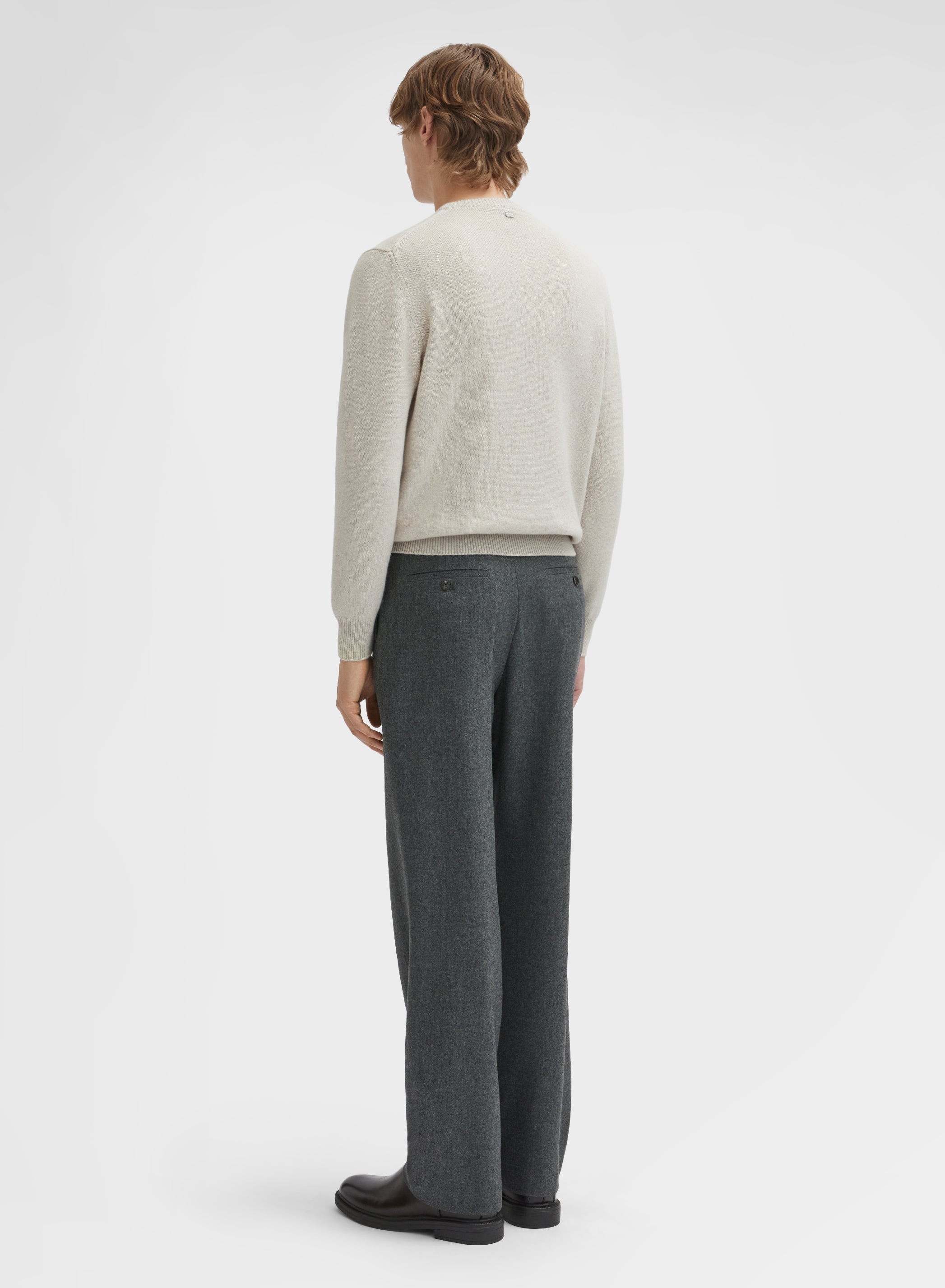 LONG SLEEVE CREWNECK CASHMERE TUBOLARE CANVAS