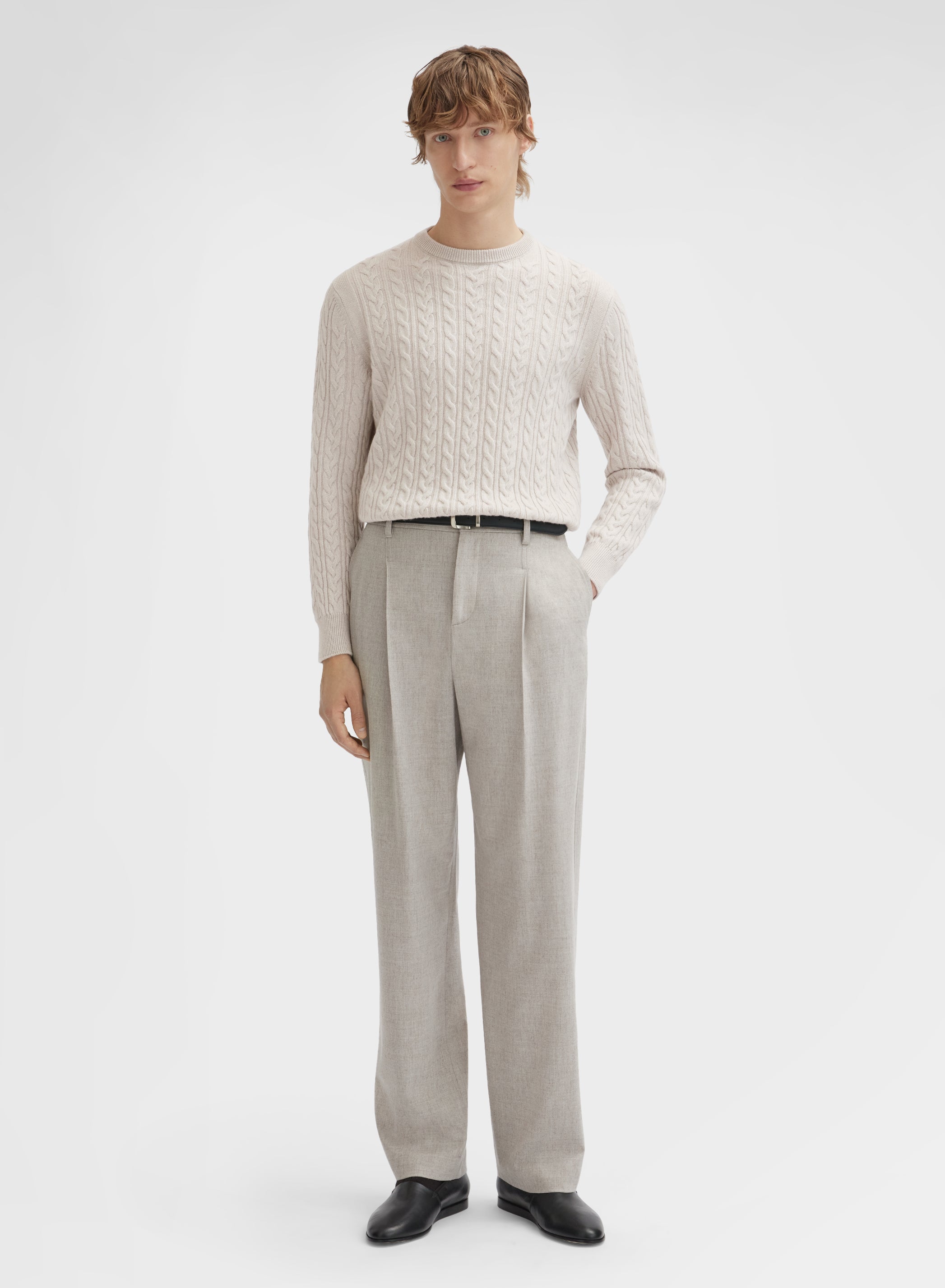 LONG SLEEVE CREWNECK CASHMERE TRECCIA MOON