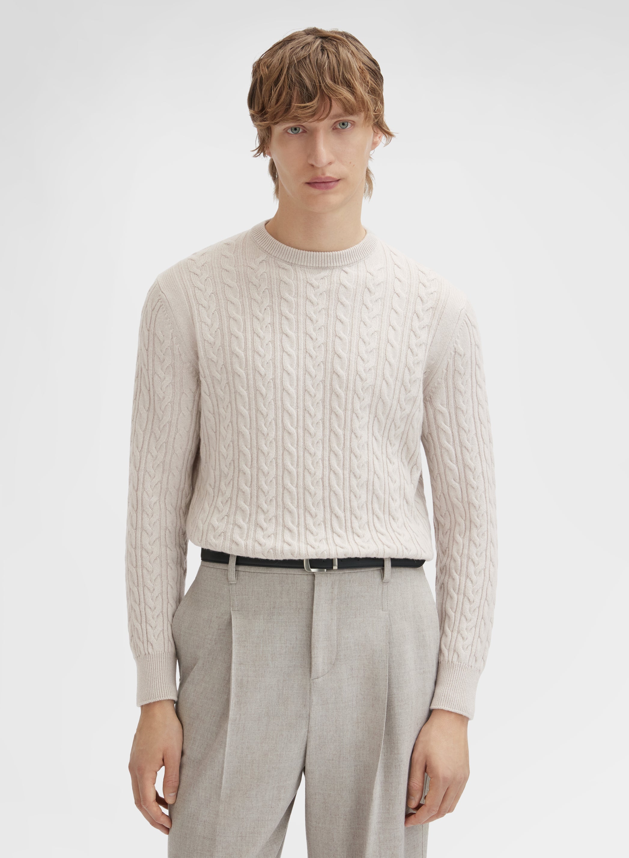 LONG SLEEVE CREWNECK CASHMERE TRECCIA MOON