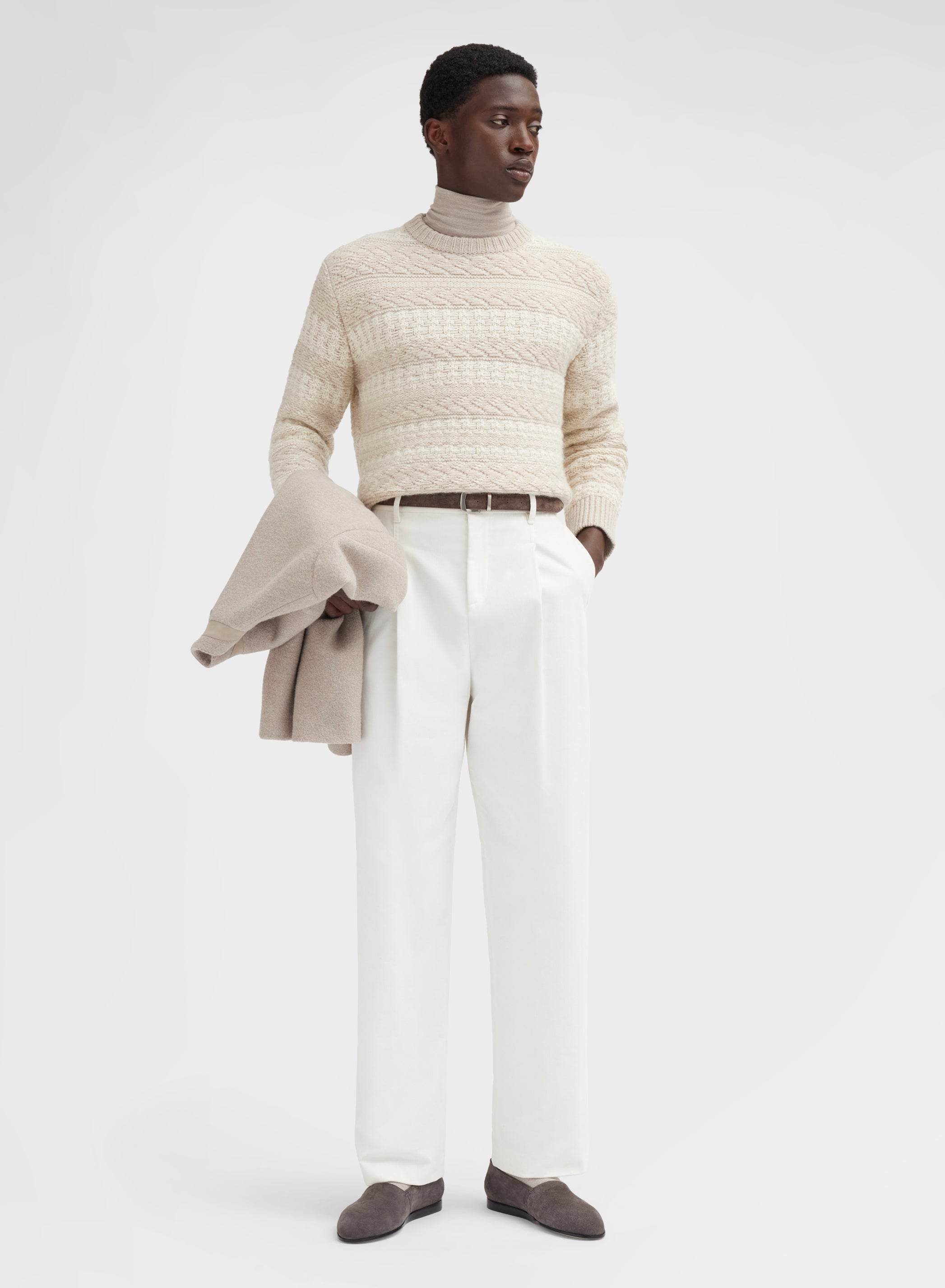 LONG SLEEVE CREWNECK BLISS JACQUARD CHANTILLY