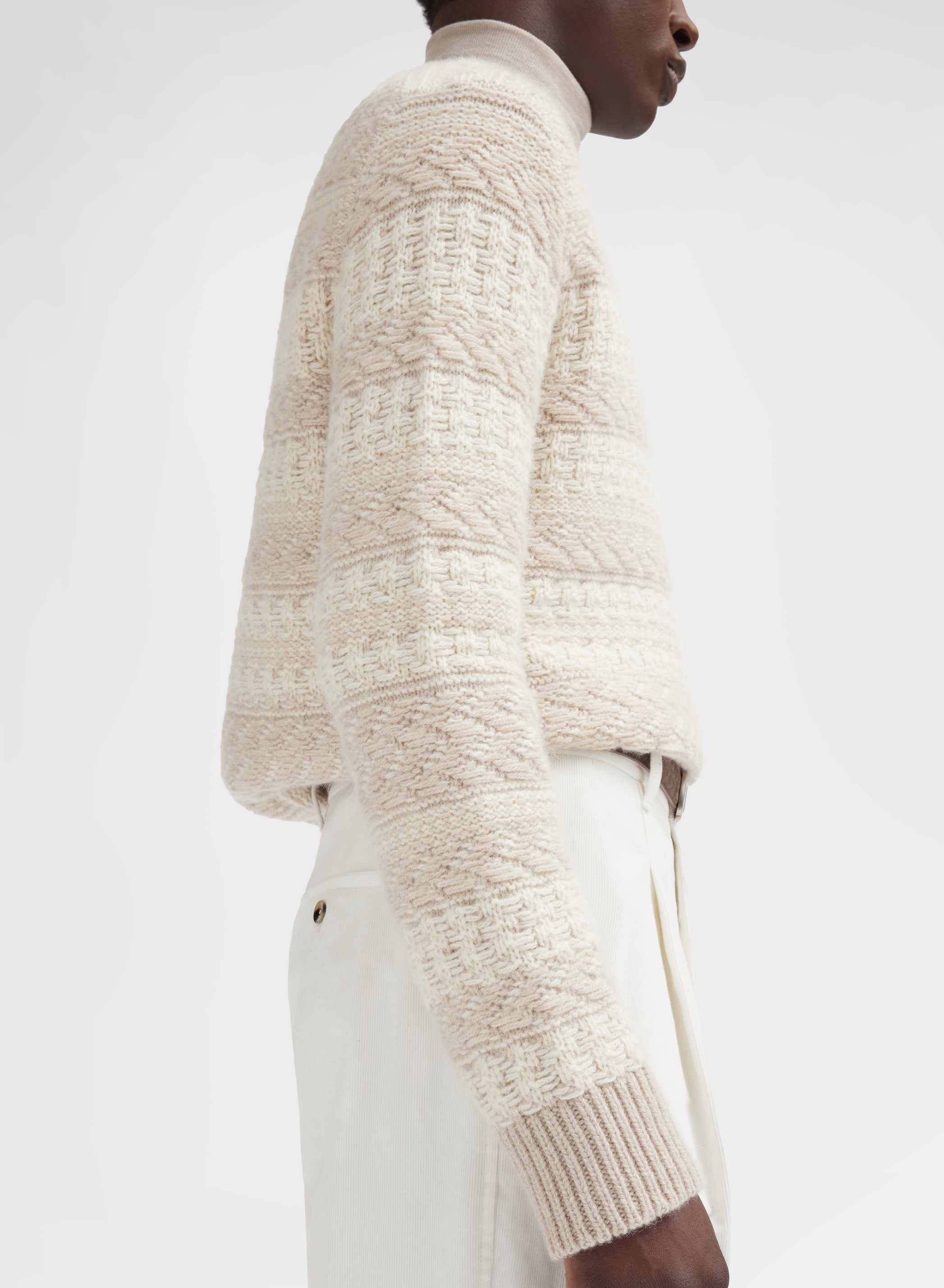 LONG SLEEVE CREWNECK BLISS JACQUARD CHANTILLY