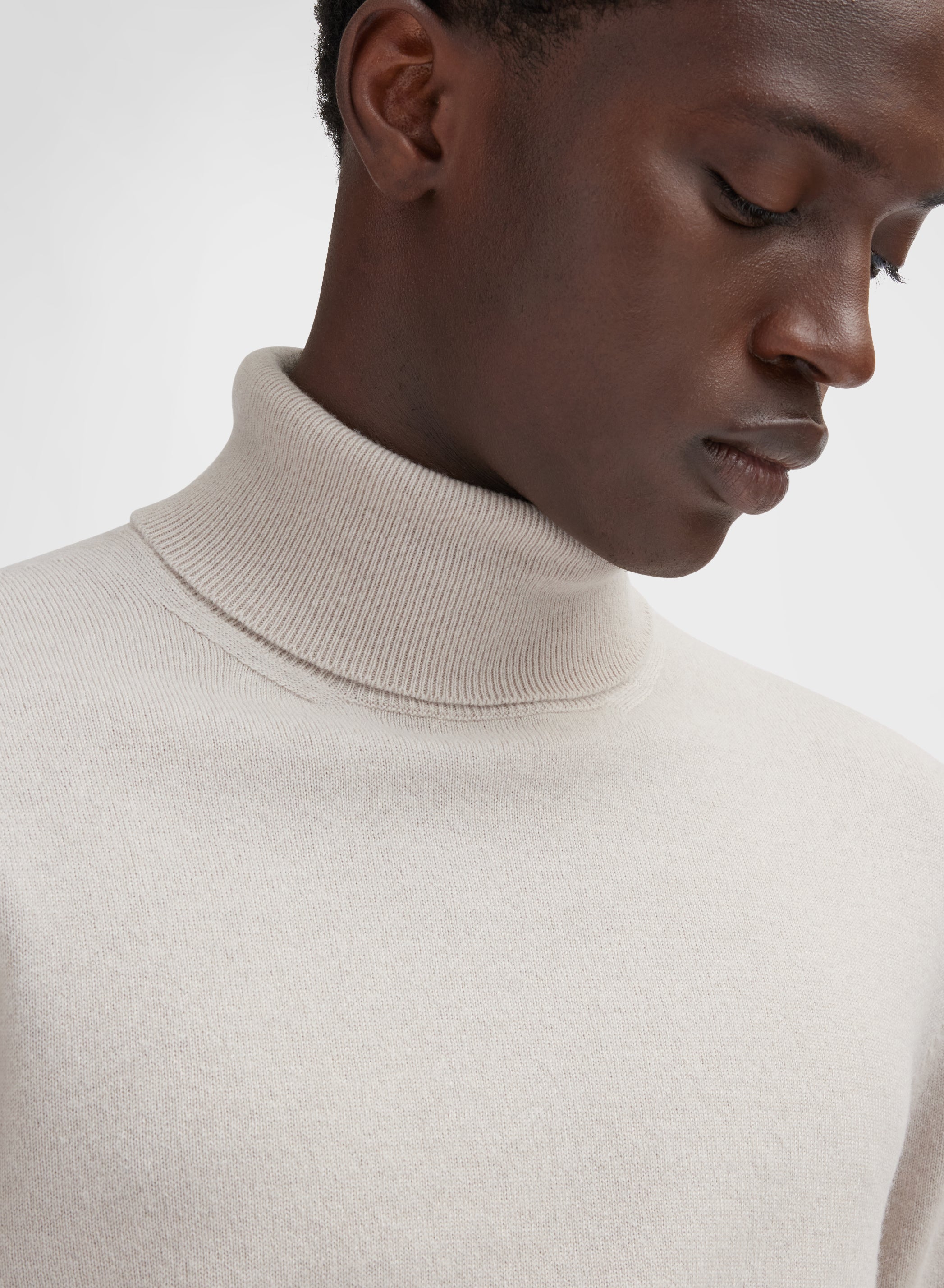 LONG SLEEVE TURTLE NECK CASHMERE RASATO MOON