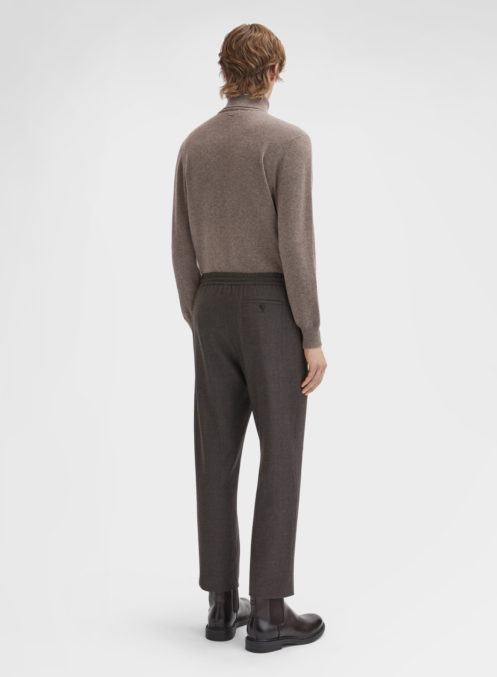 LONG SLEEVE TURTLE NECK CASHMERE RASATO CUMINO