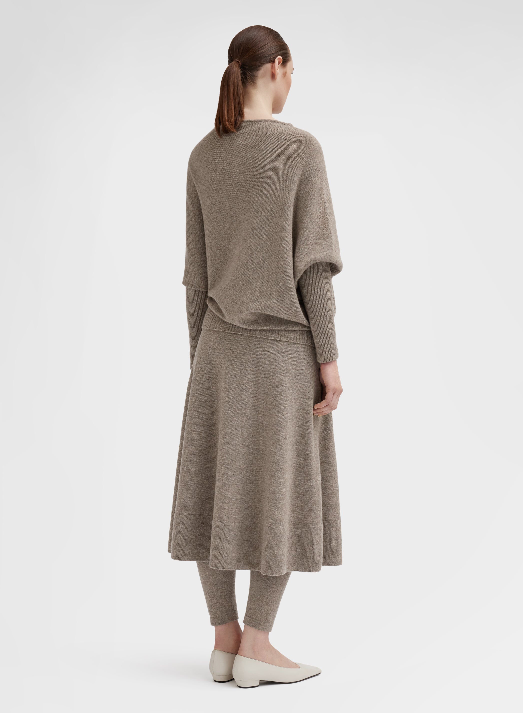 LONG SLEEVE BOAT NECK CASHMERE TUBOLARE SESAMO