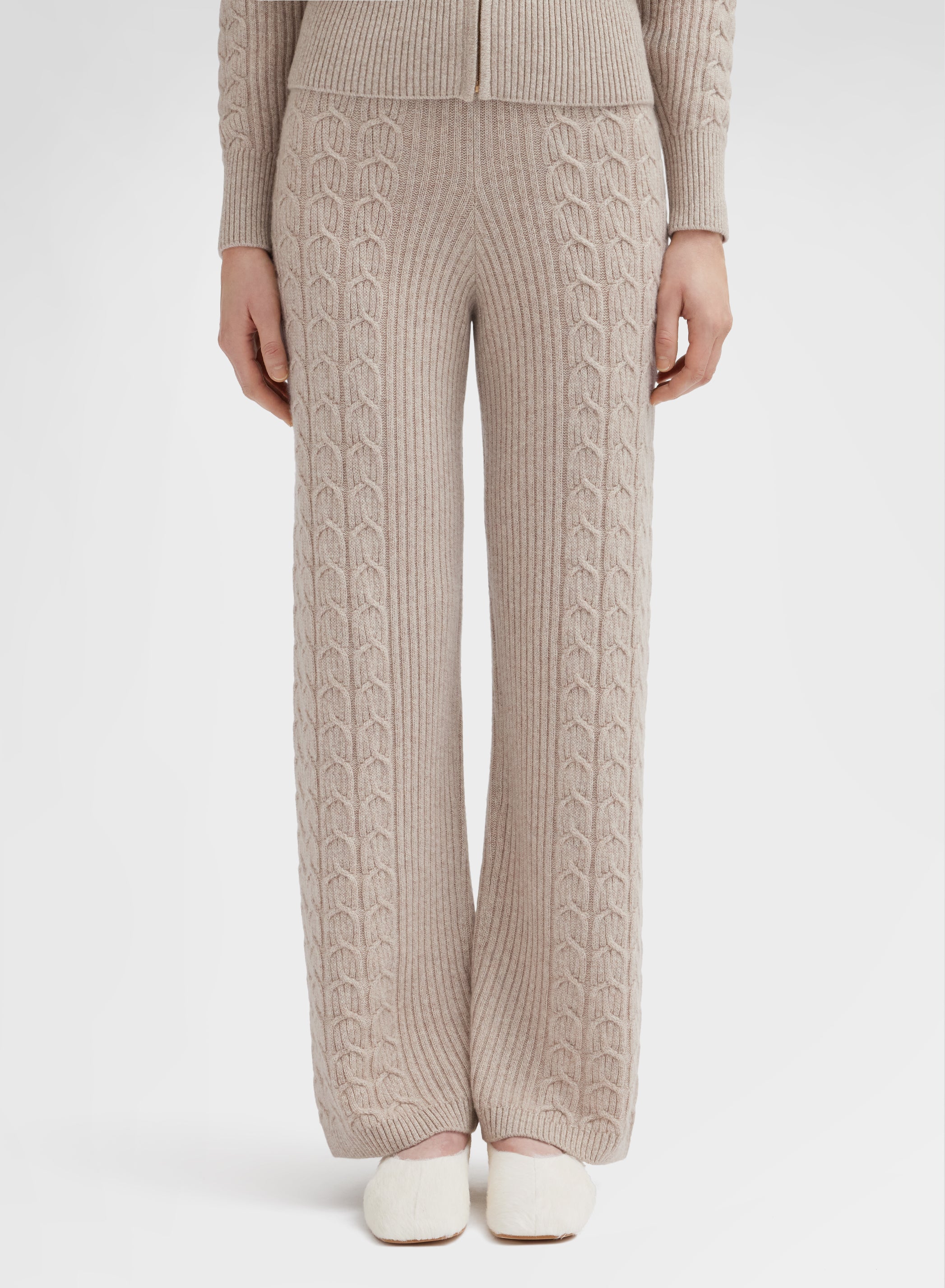 PANTS CASHMERE PLAIT ALBINO