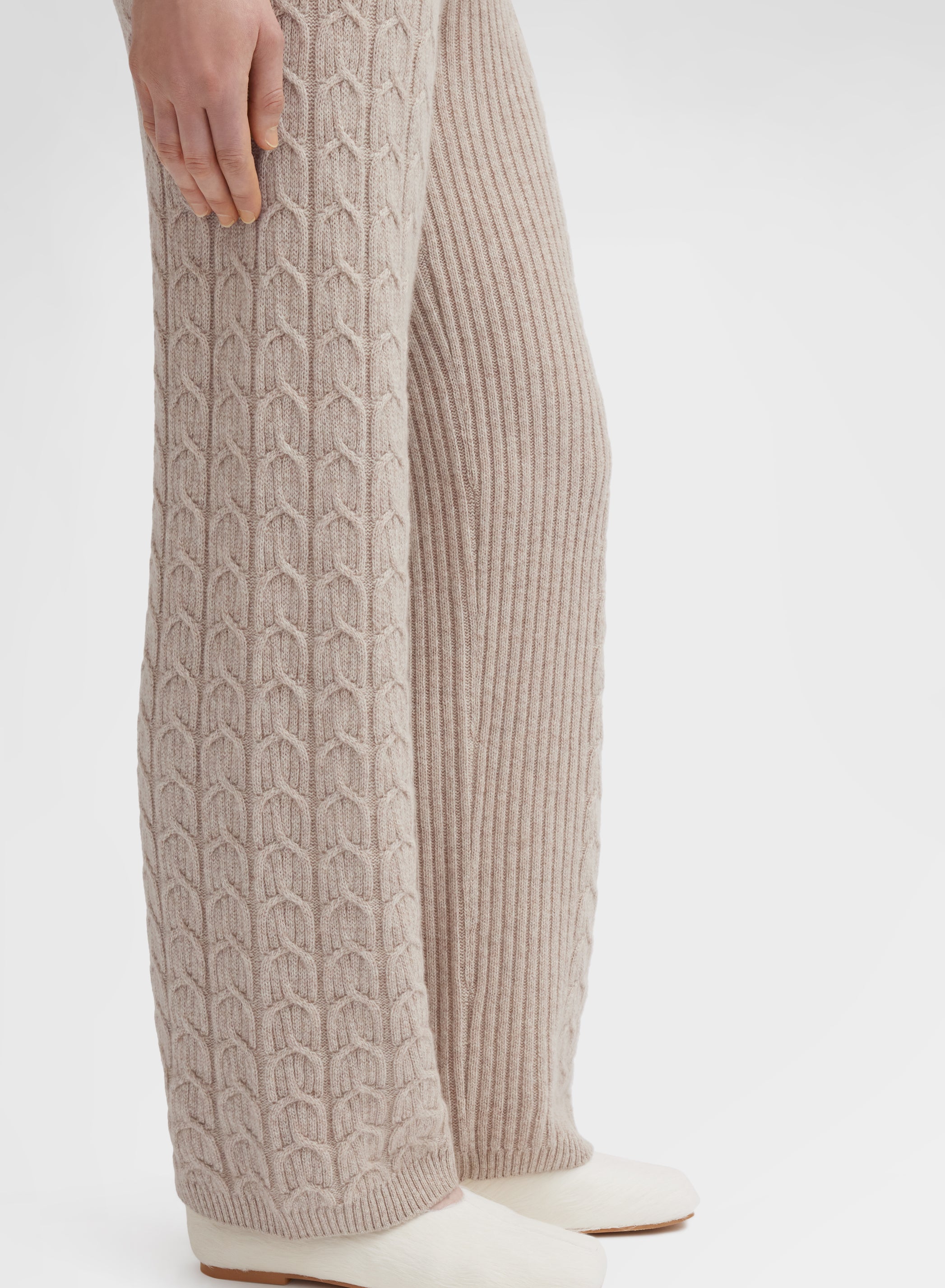 PANTS CASHMERE PLAIT ALBINO
