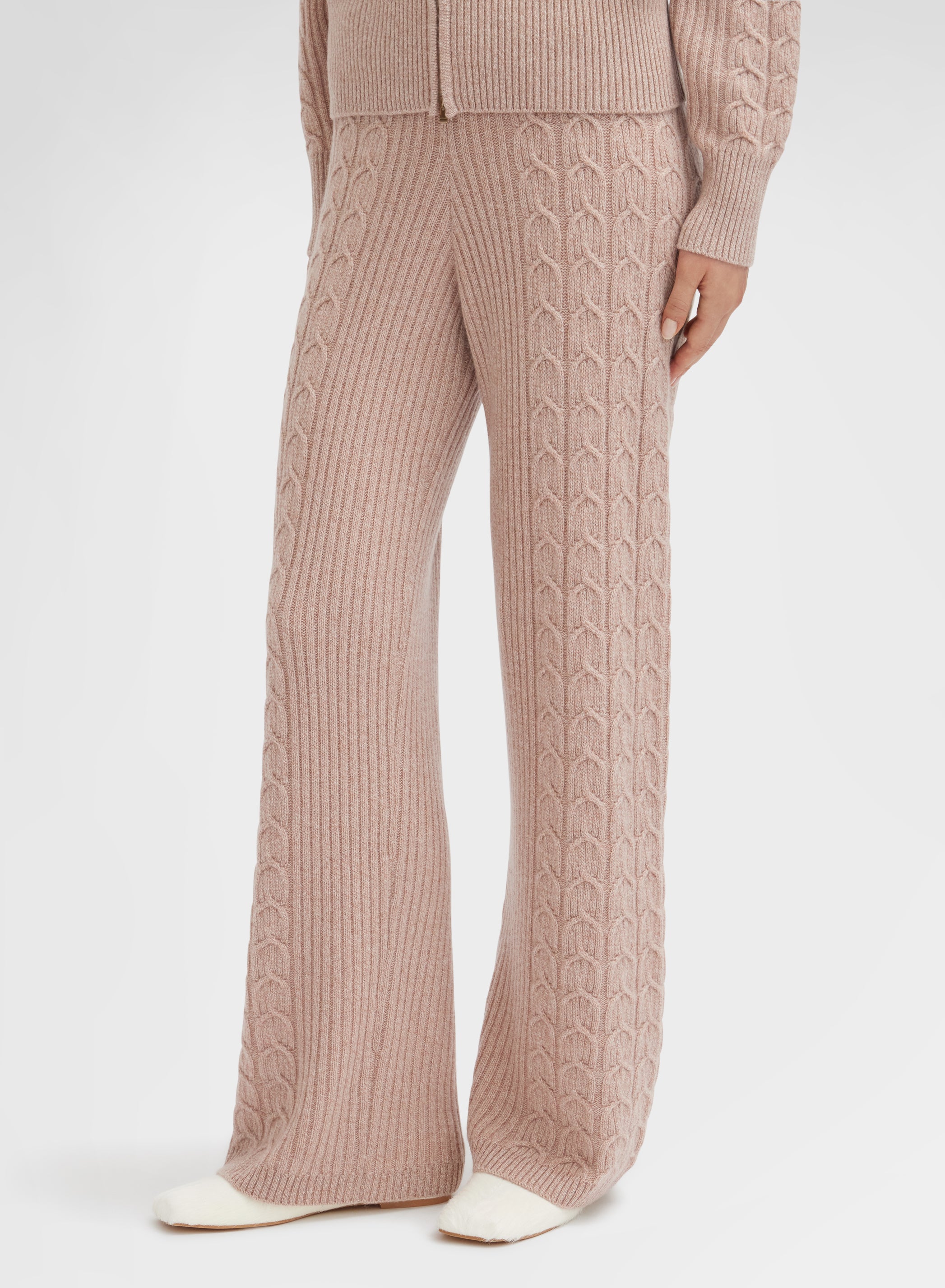 PANTS CASHMERE PLAIT ROSE