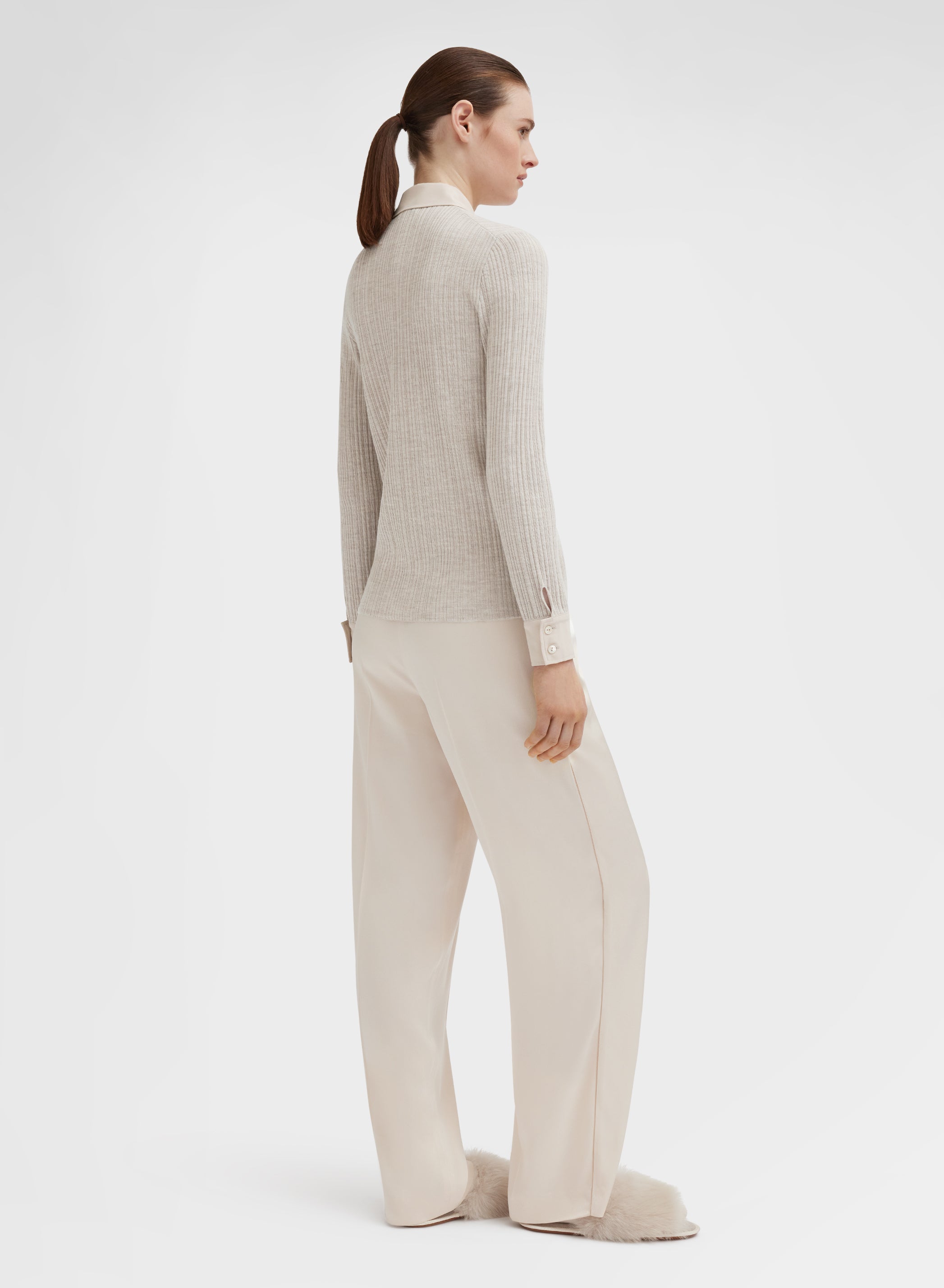 LONG SLEEVE SHIRT MICRO PLISSÉ CHANTILLY