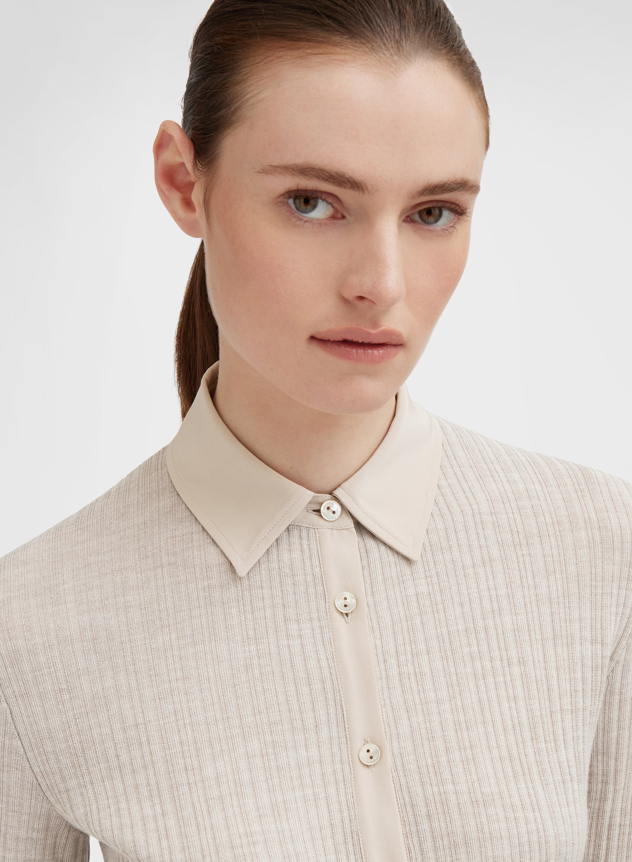 LONG SLEEVE SHIRT MICRO PLISSÉ CHANTILLY