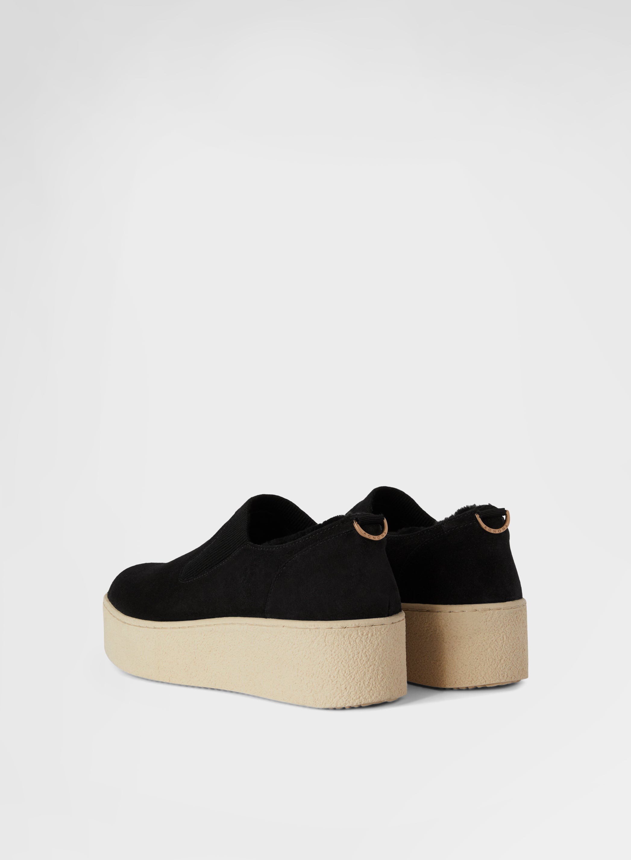 SLIP ON CALF SUEDE BLACK