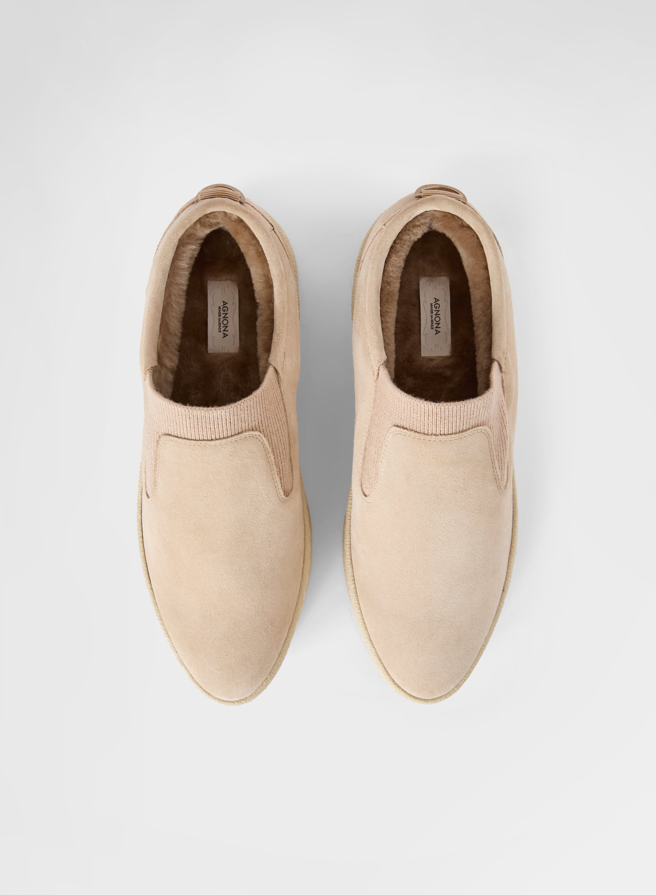 SLIP ON CALF SUEDE ALBINO