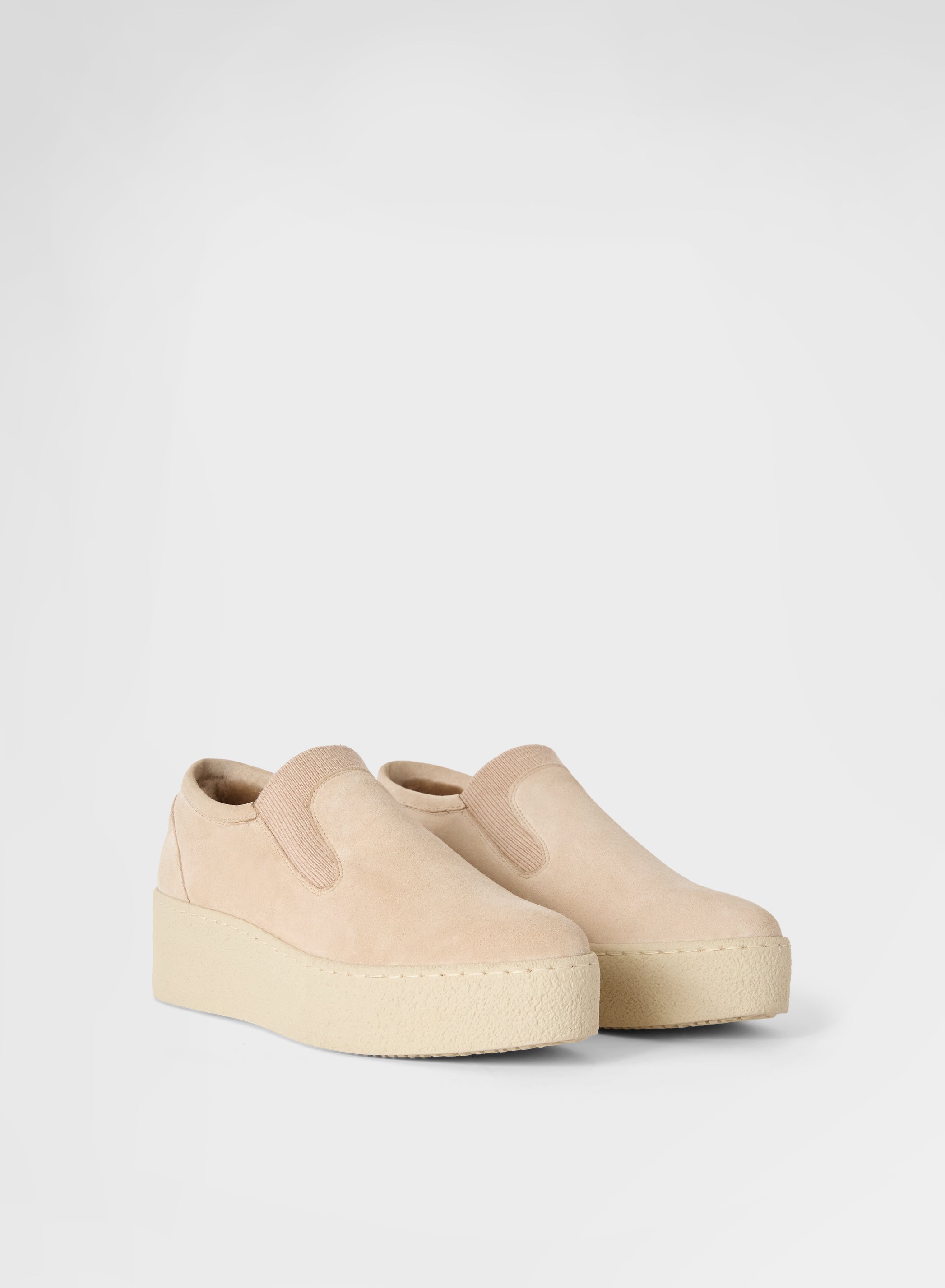 SLIP ON CALF SUEDE ALBINO