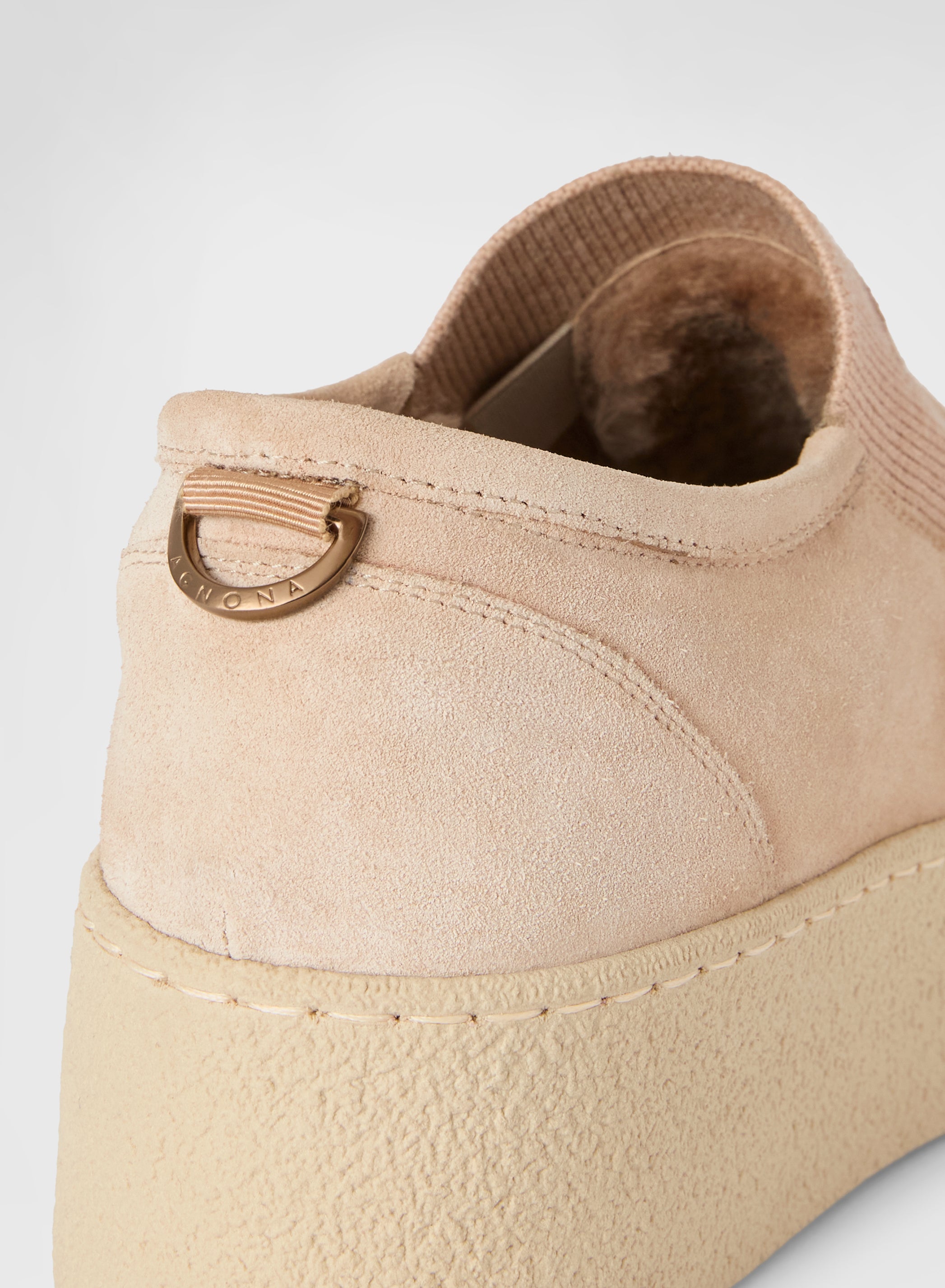 SLIP ON CALF SUEDE ALBINO