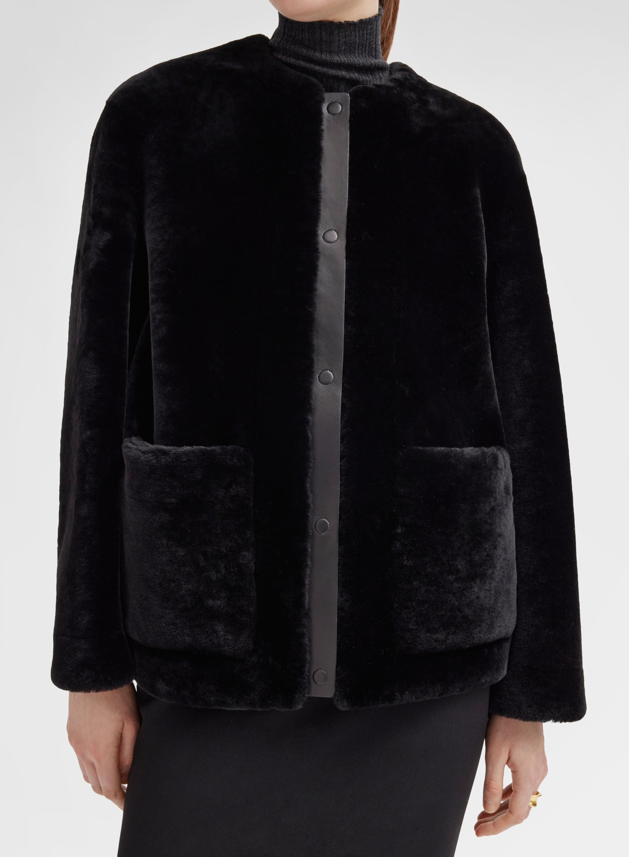 CABAN VELVET SHEARLING BLACK