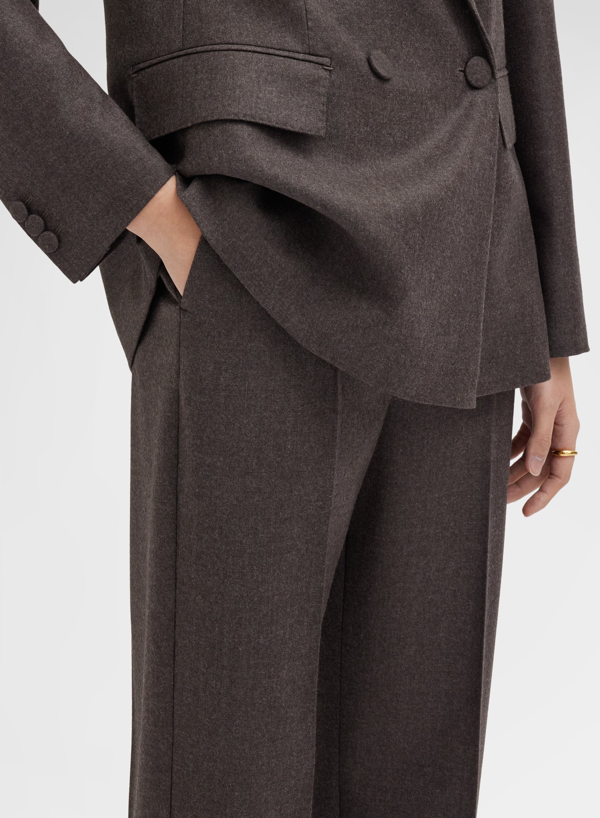 LIGHT WOOL FLANNEL PANTS CUMINO