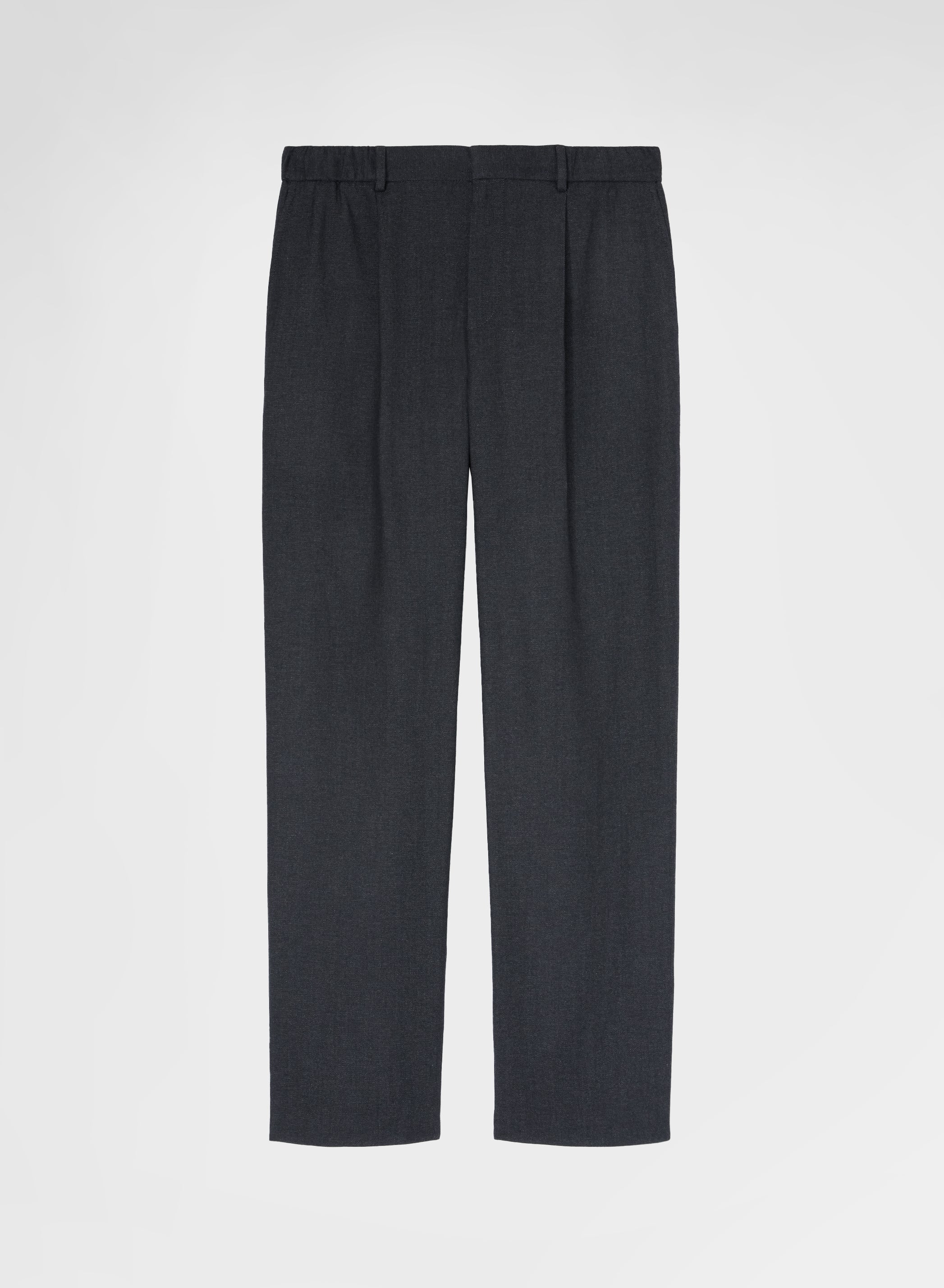 WOOL COTTON PANTS CHARCOAL