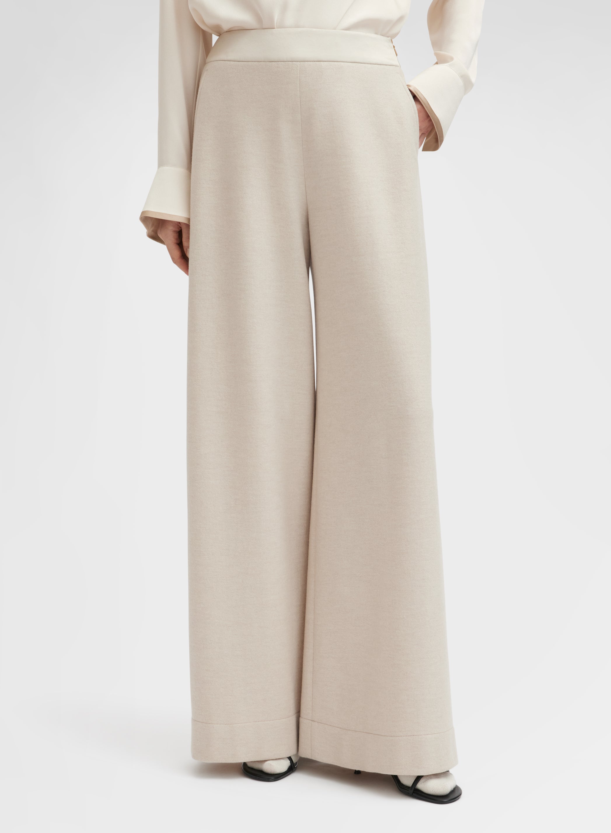 B- JERSEY SINGLE PANTS CHAMPAGNE