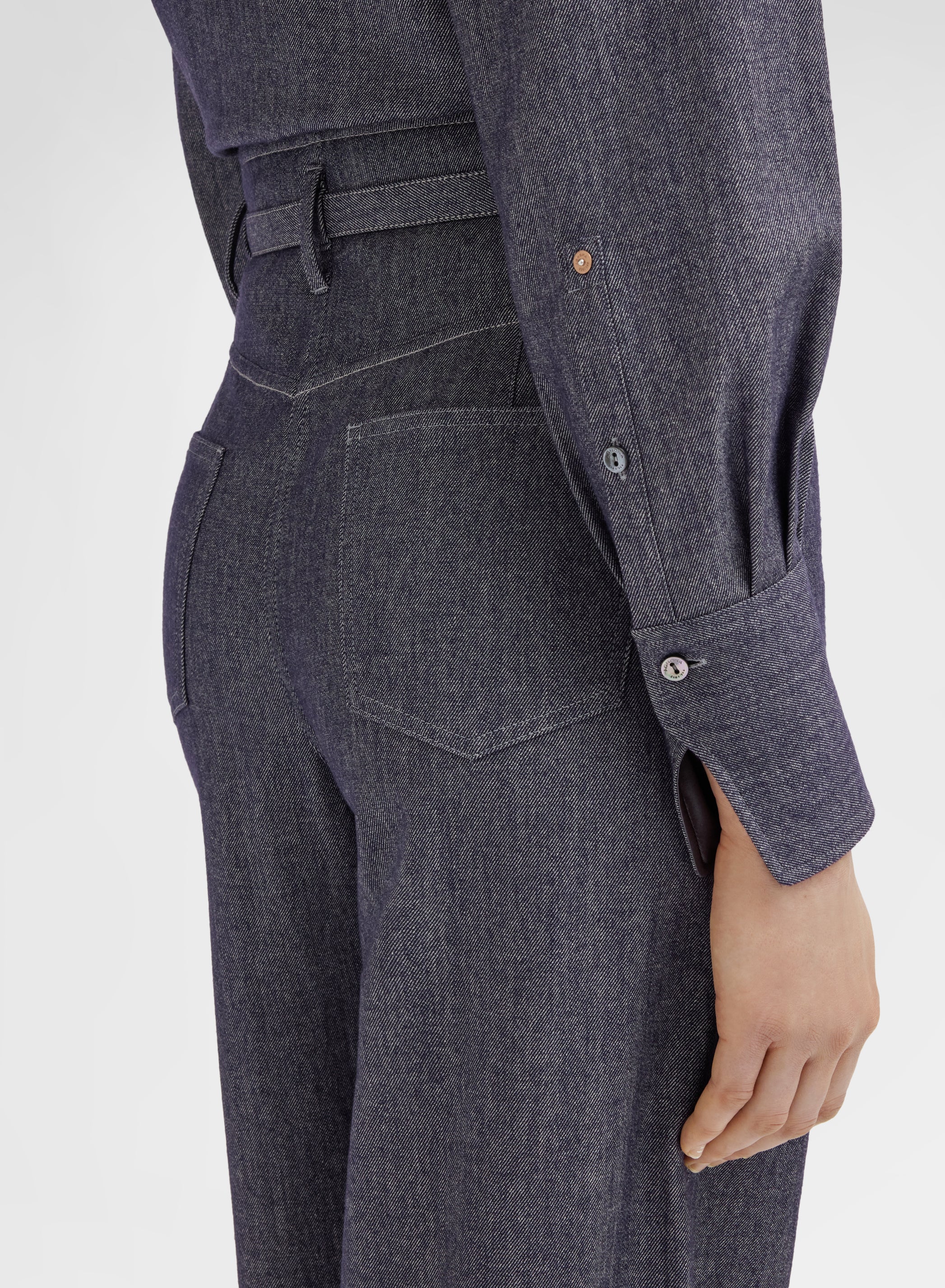 COTTON CASHMERE DENIM PANTS BLUE CHINA