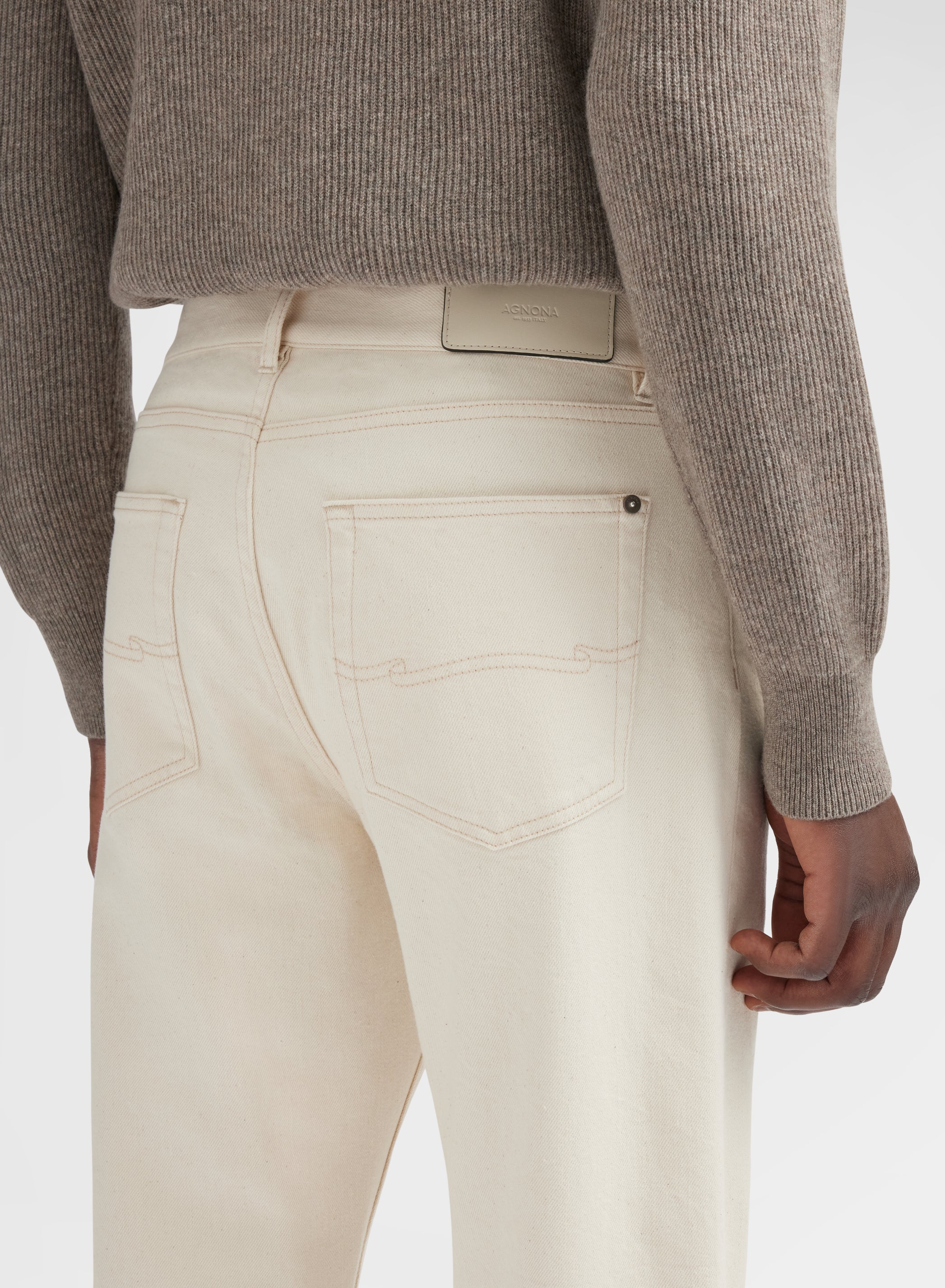 DENIM PANTS ECRU