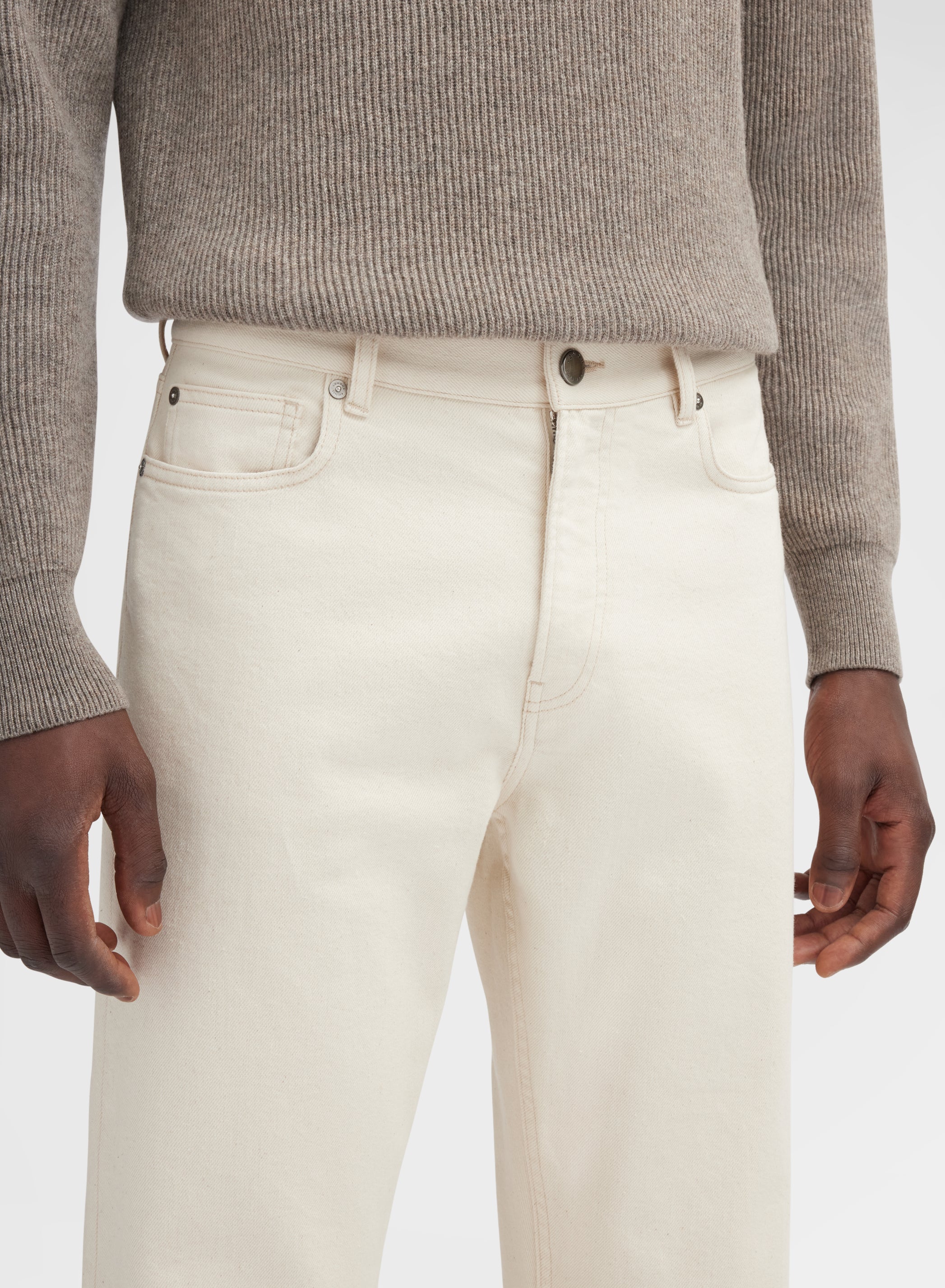 DENIM PANTS ECRU
