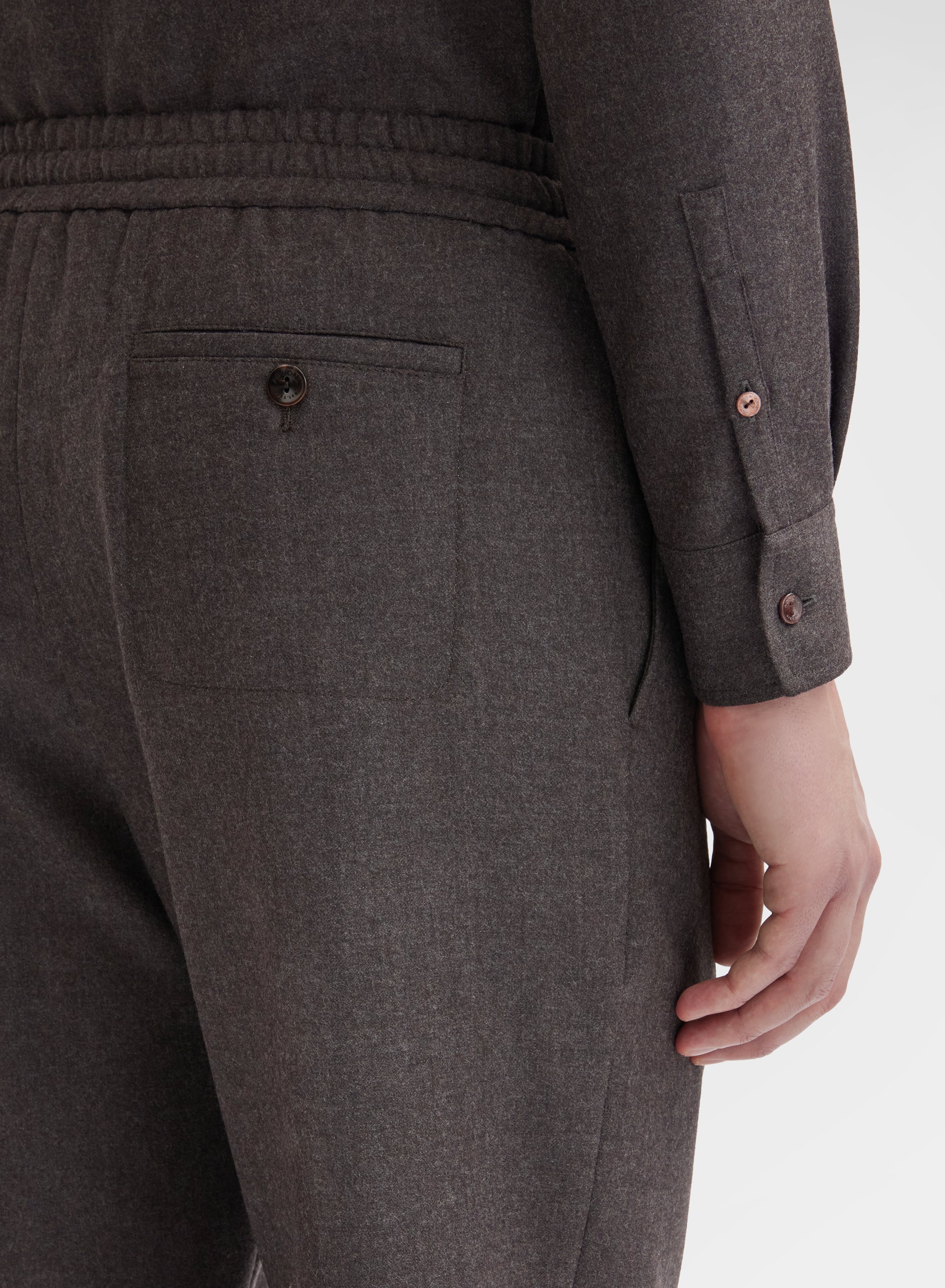 LIGHT WOOL FLANNEL PANTS CUMINO
