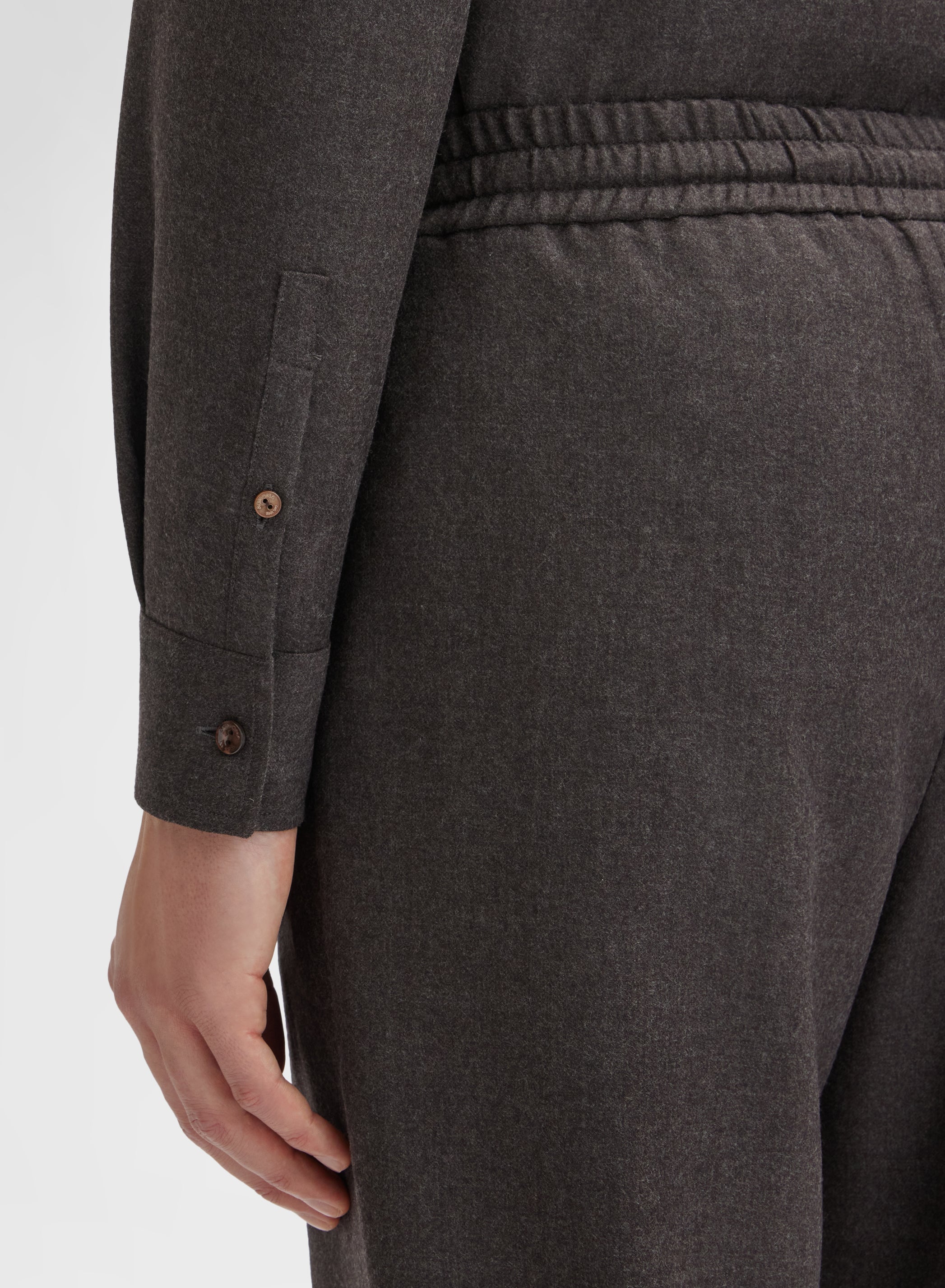 LIGHT WOOL FLANNEL SHIRT CUMINO