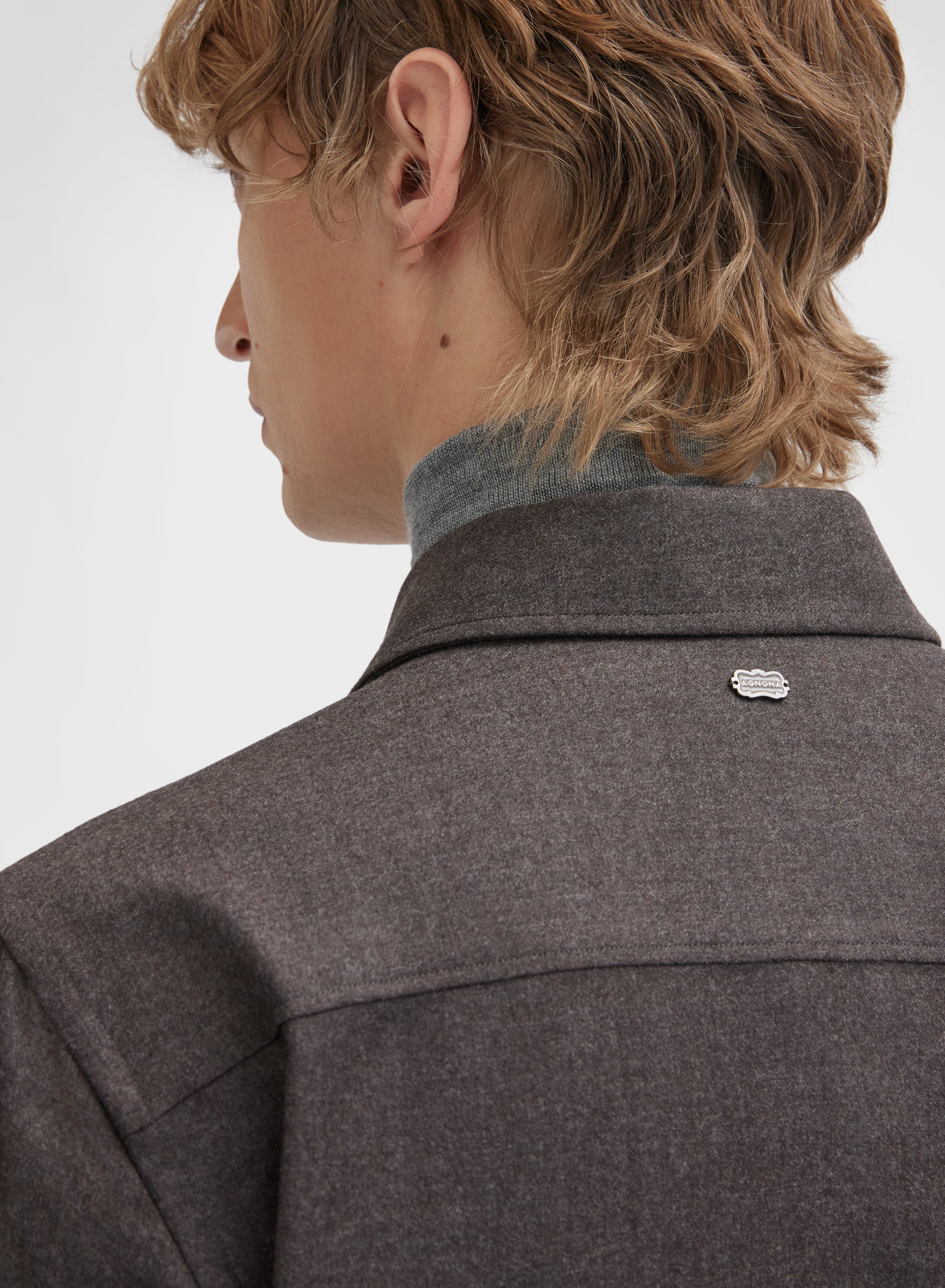 LIGHT WOOL FLANNEL SHIRT CUMINO