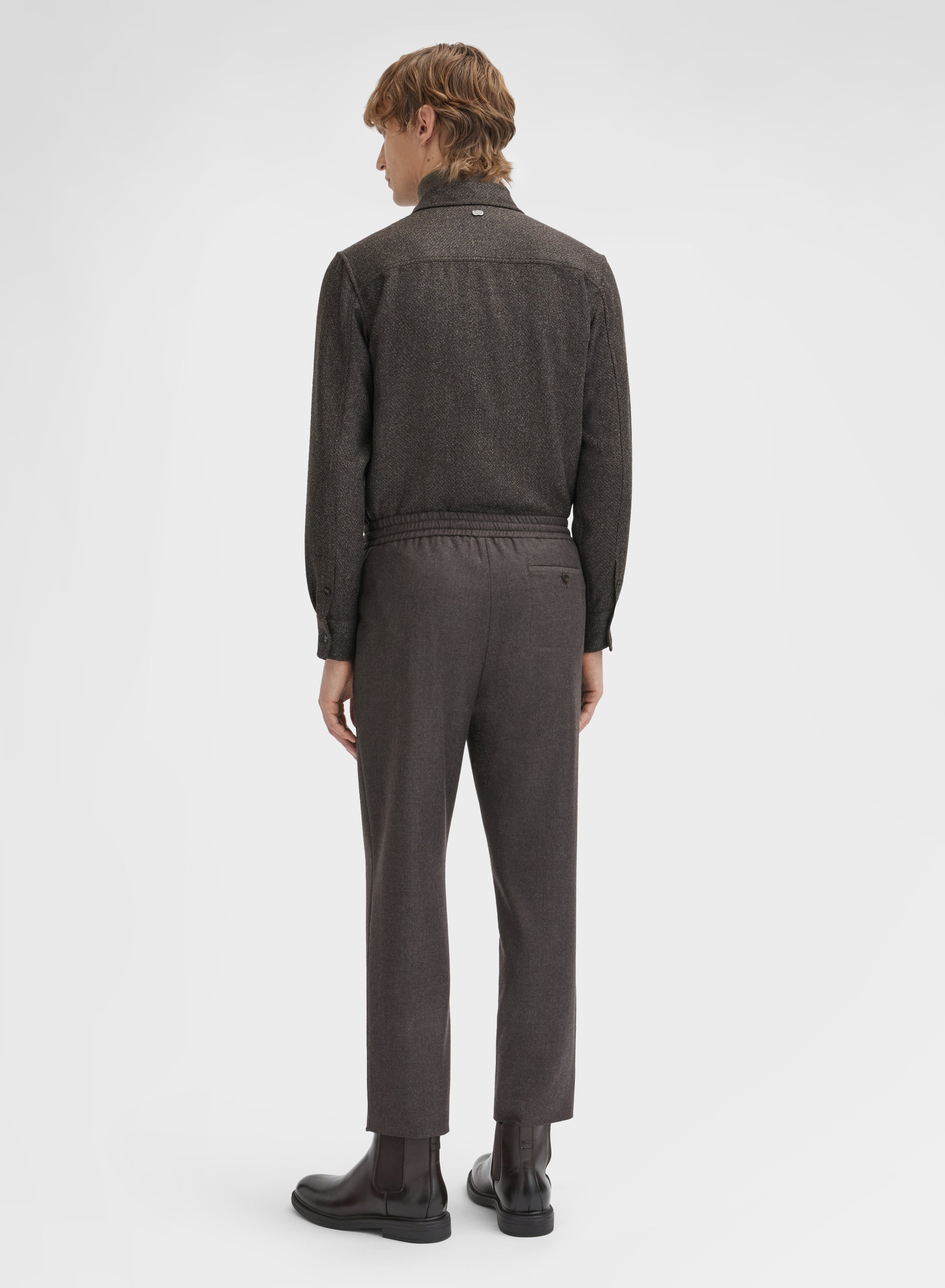 WOOL CASHMERE BOUCLE SHIRT CUMINO