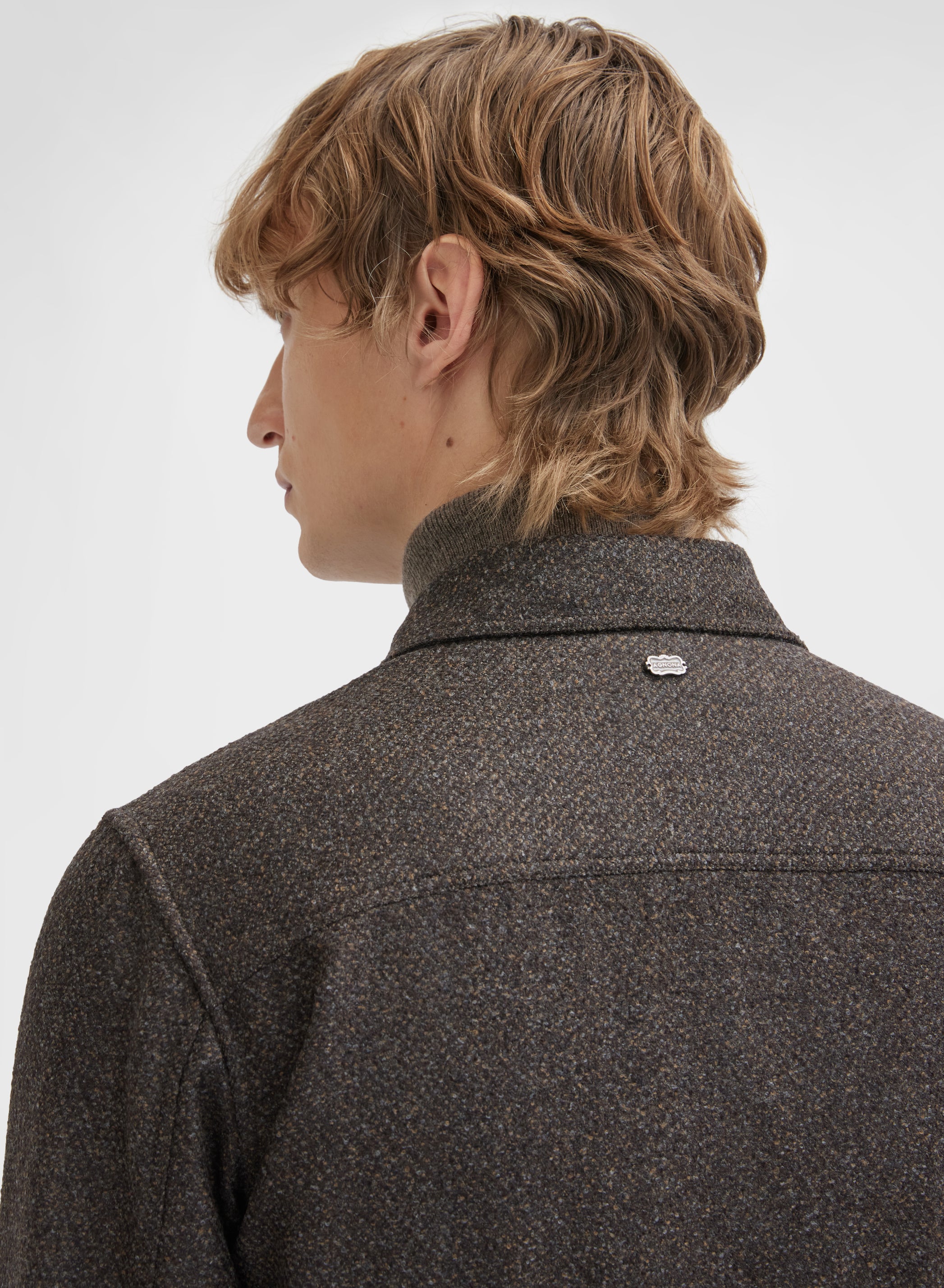 WOOL CASHMERE BOUCLE SHIRT CUMINO