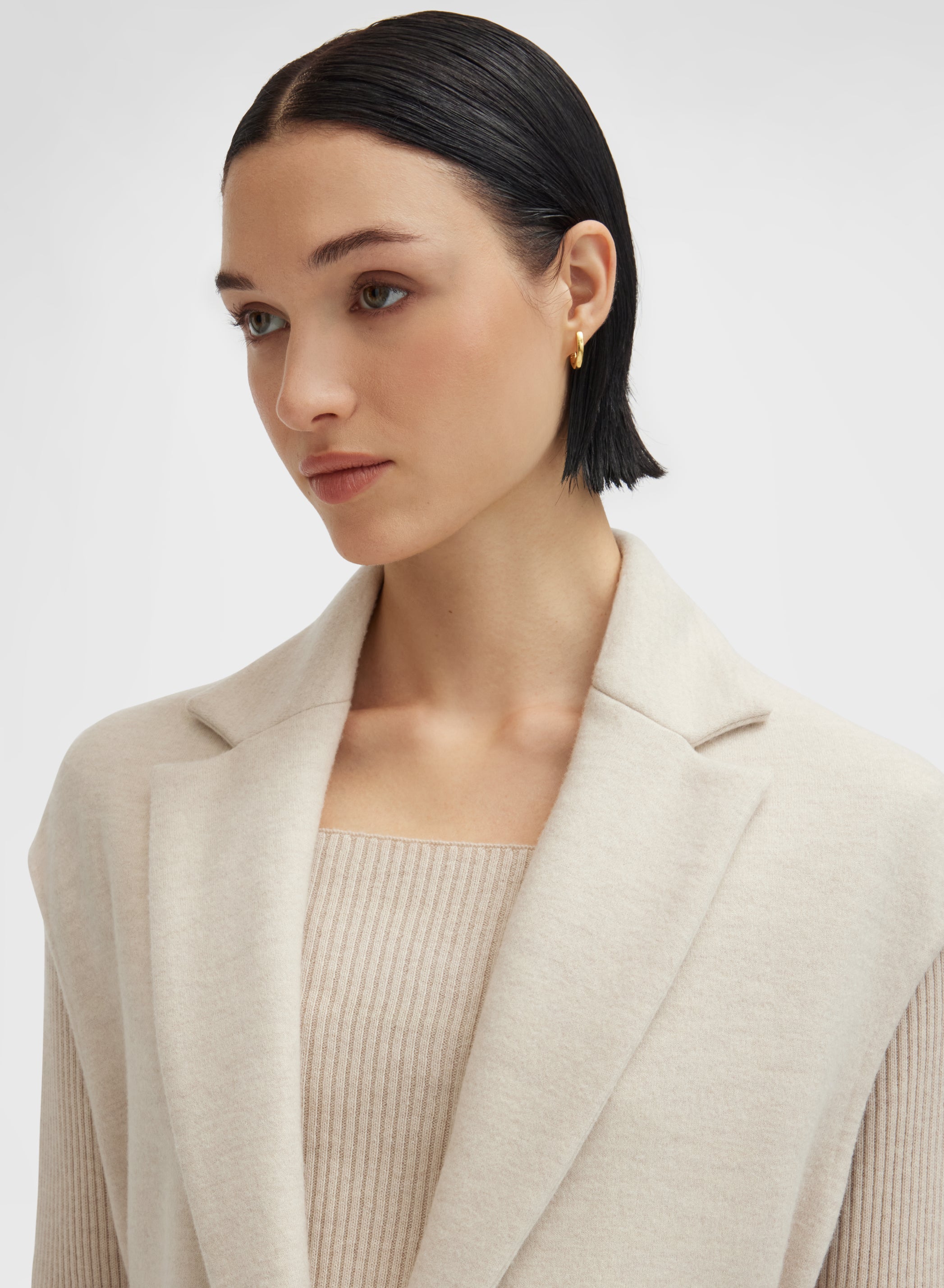 B-JERSEY DOUBLE FACE JACKET CHAMPAGNE