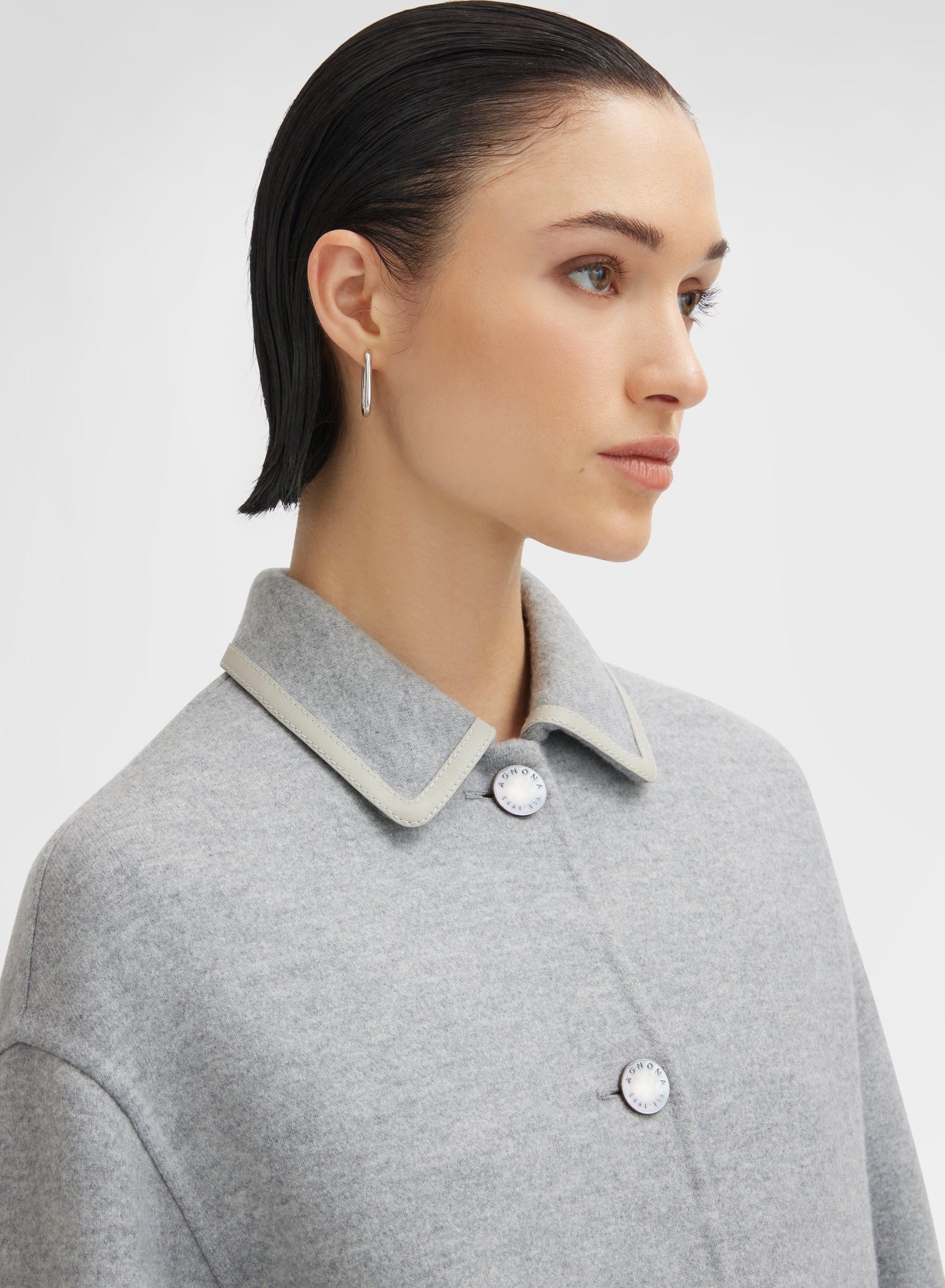 B-JERSEY DOUBLE FACE HEAVY JACKET GRANITE