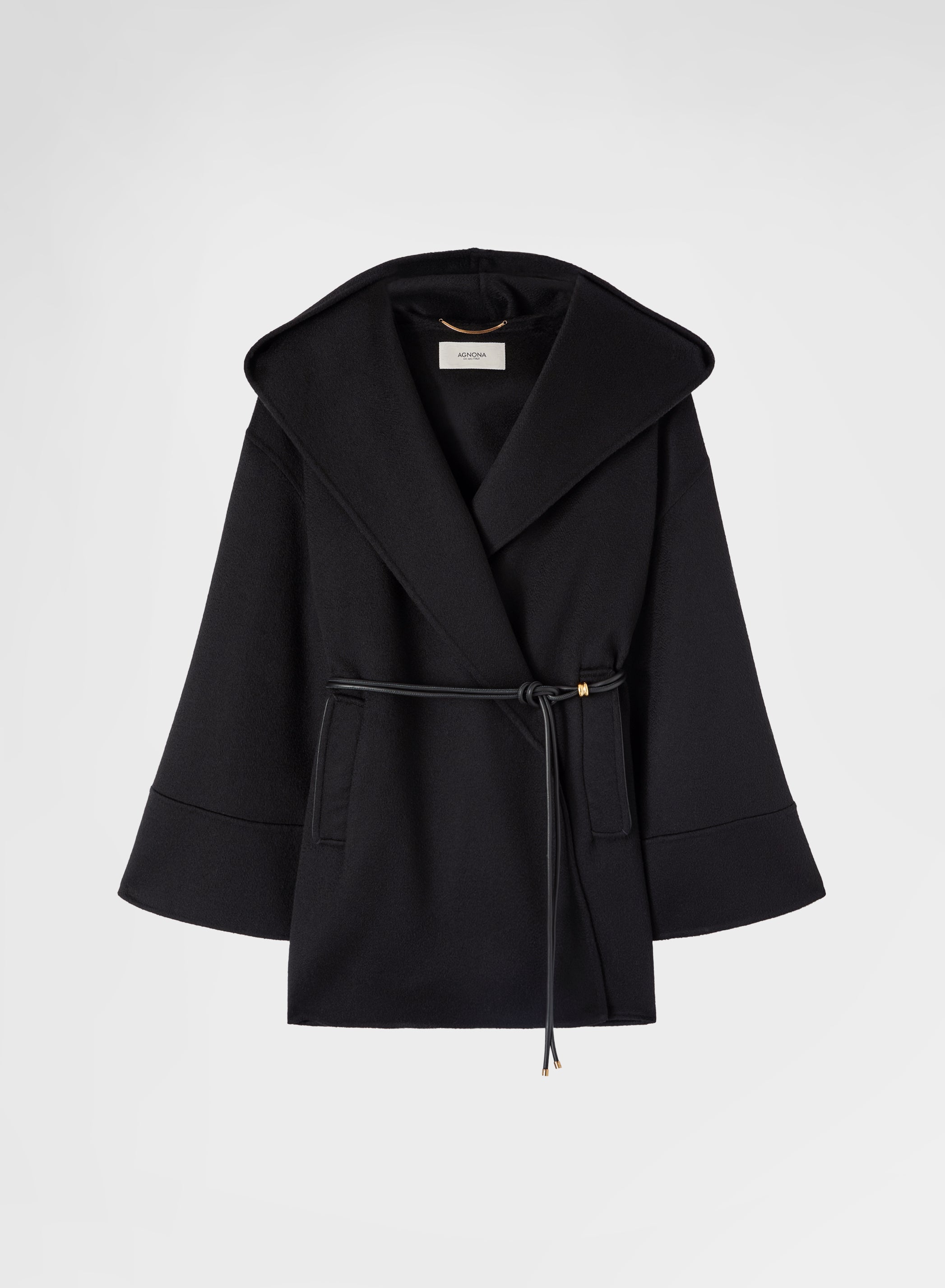 CASHMERE DOUBLE FACE CABAN BLACK