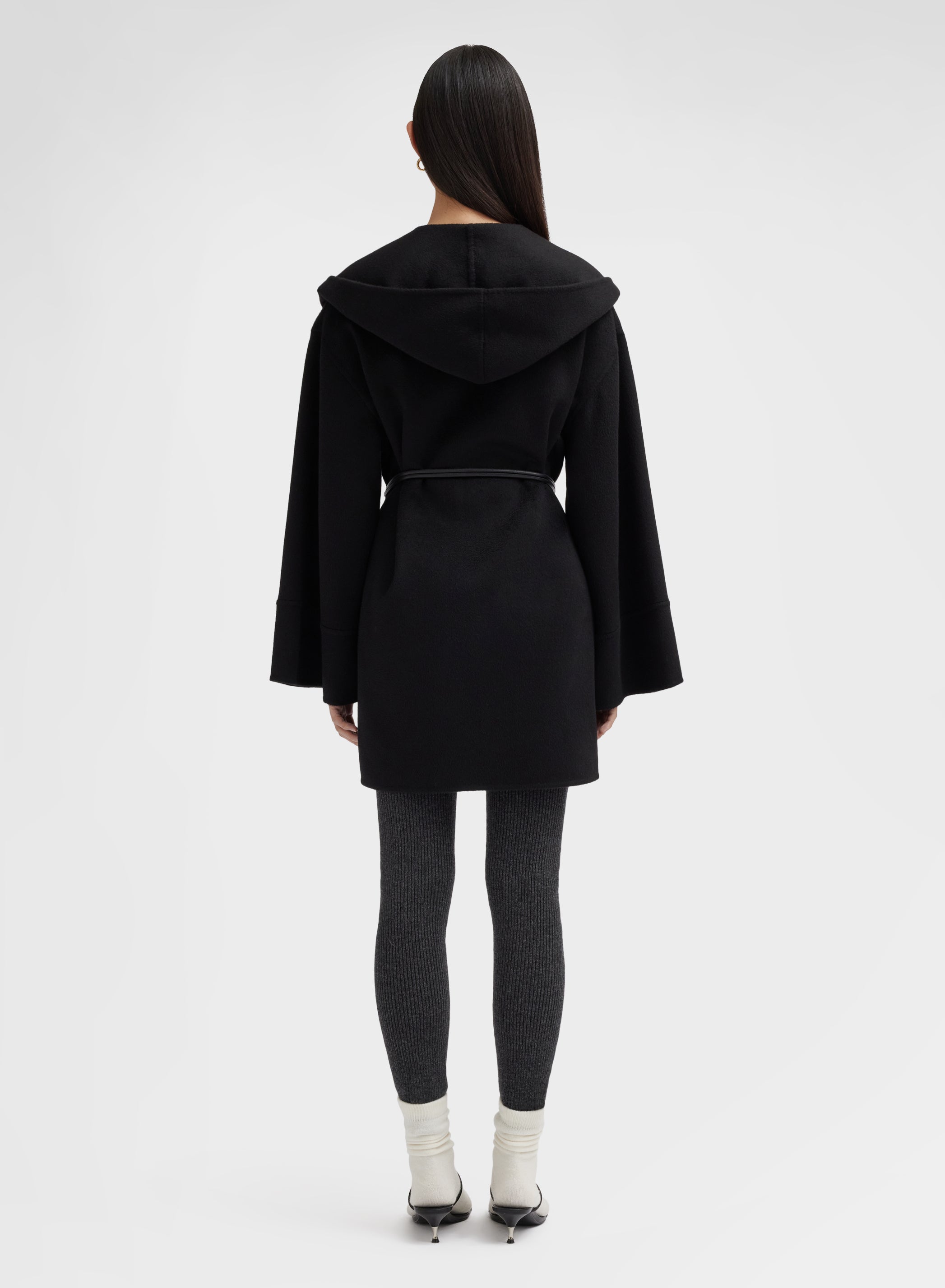 CASHMERE DOUBLE FACE CABAN BLACK