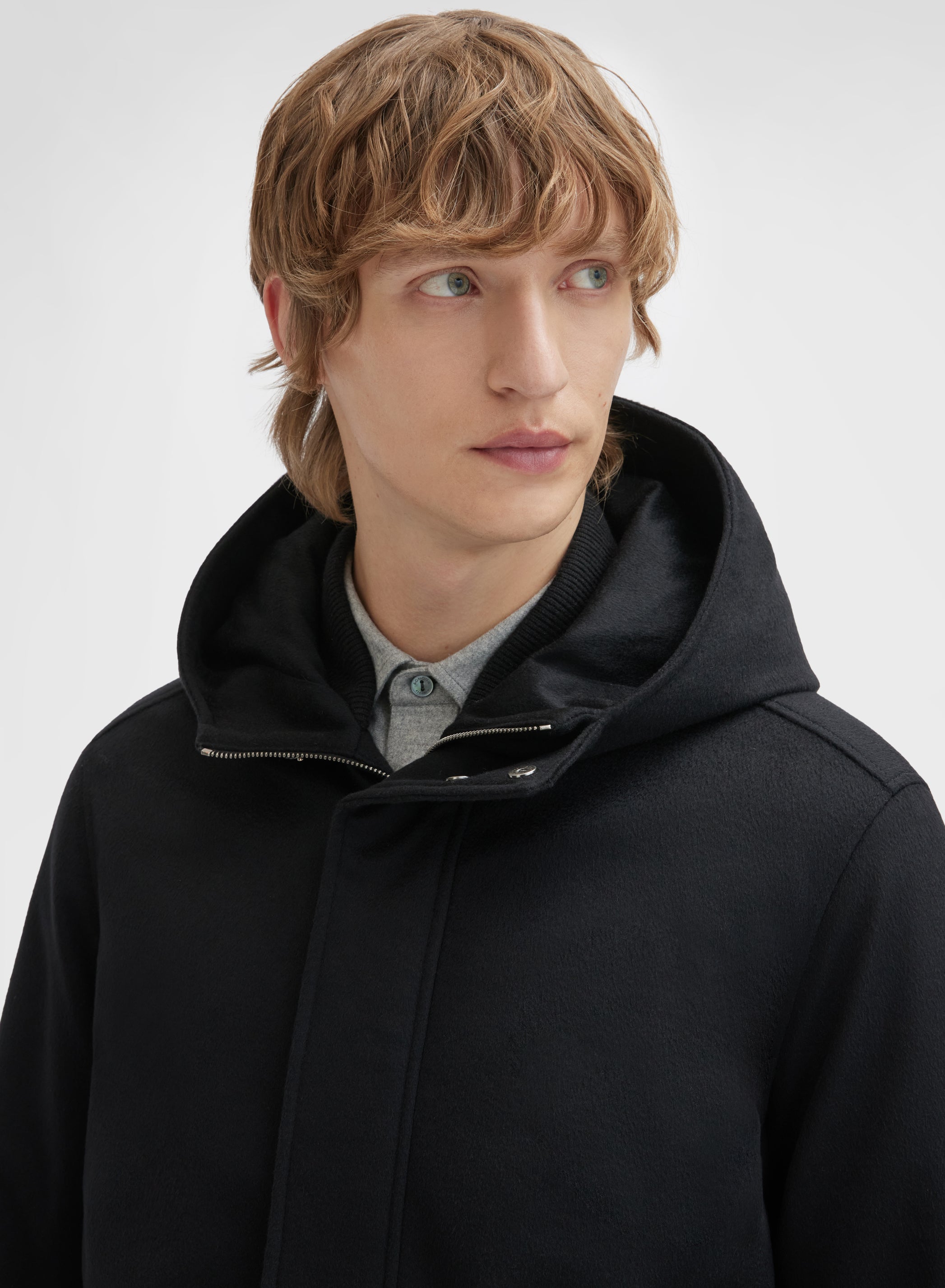 CASHMERE STORMLIGHT CABAN BLACK