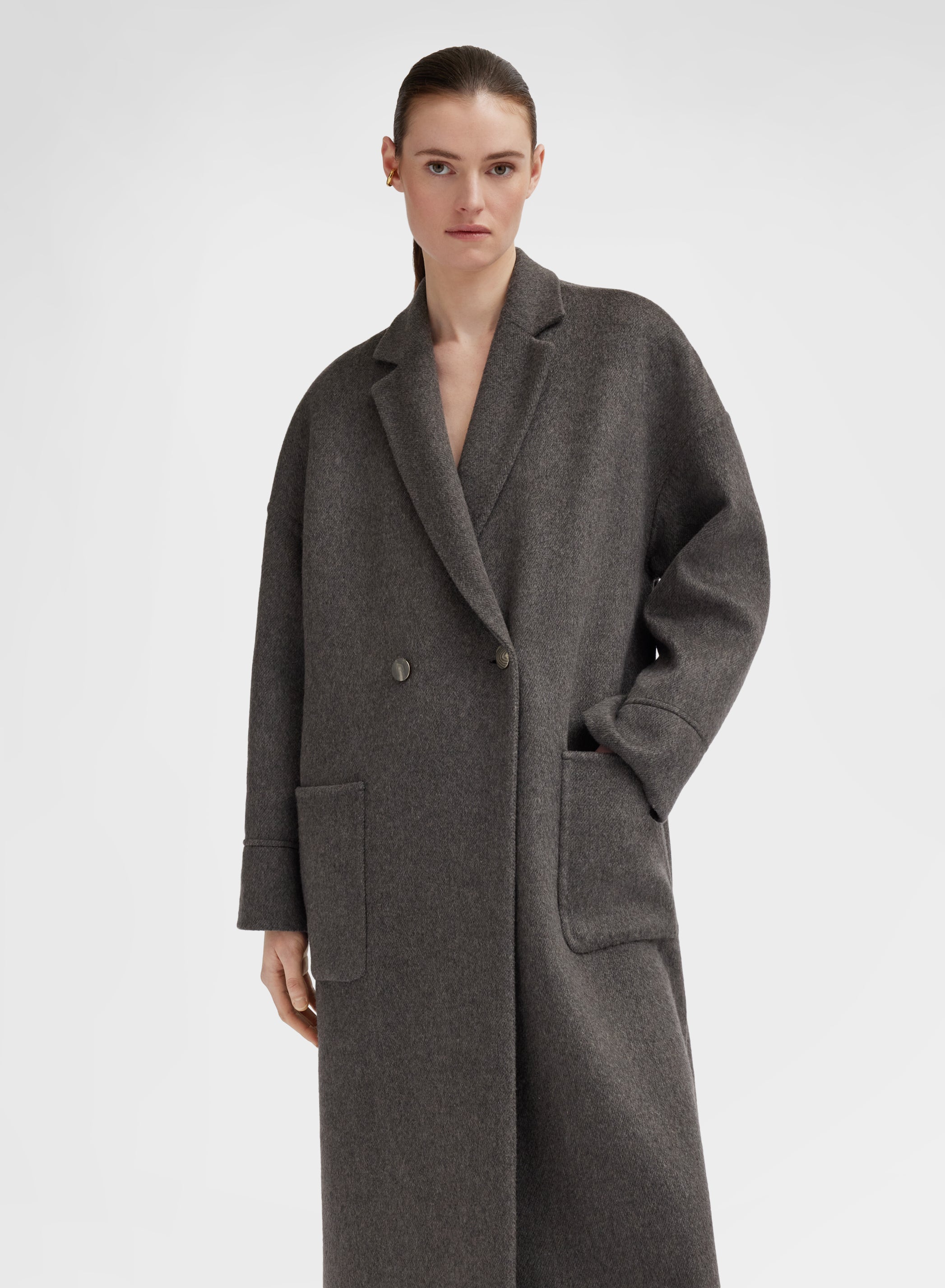 DIAGONAL DOUBLEBREASTED COAT CUMINO