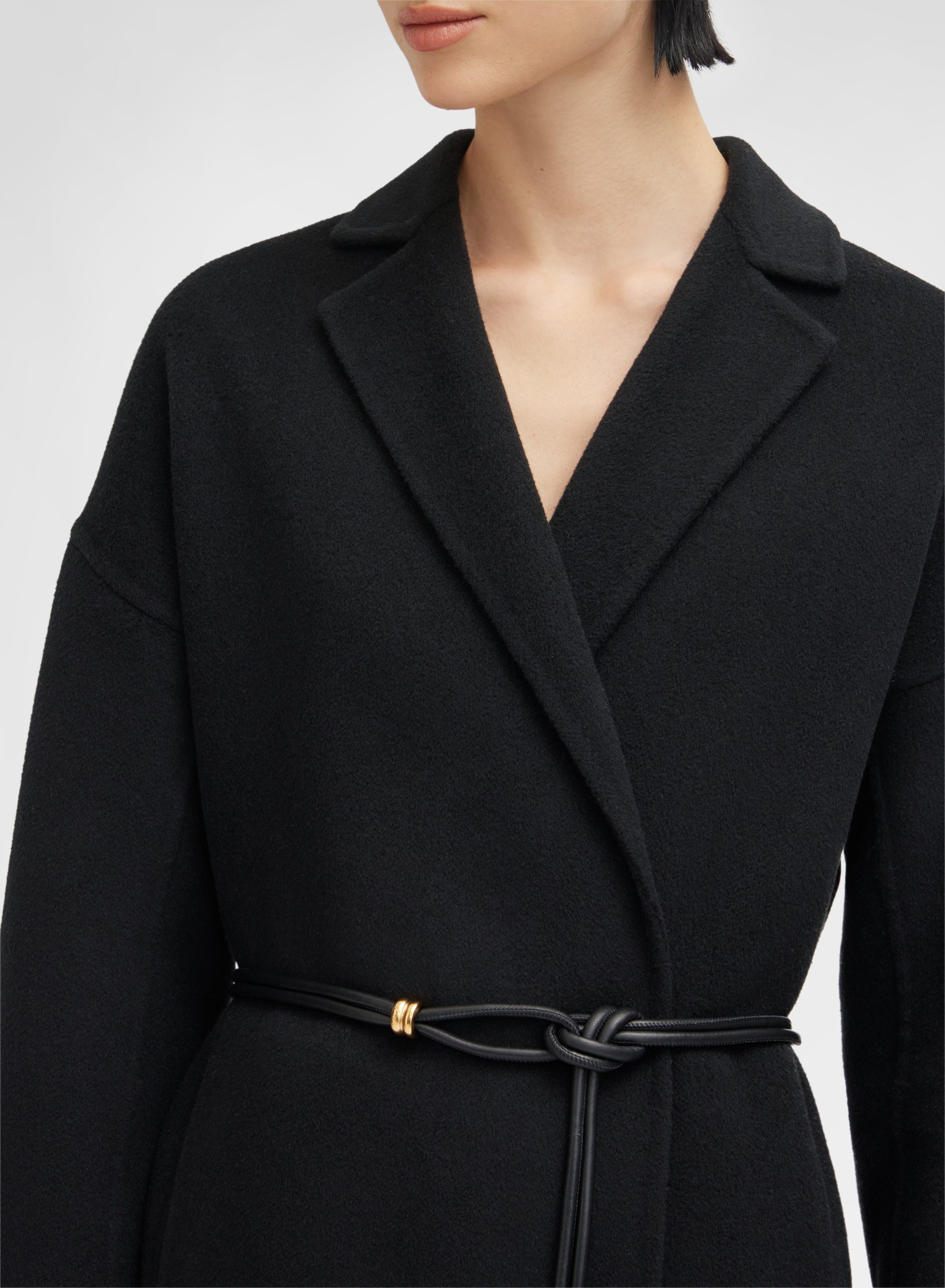 BLEND DOUBLE FACE COAT BLACK