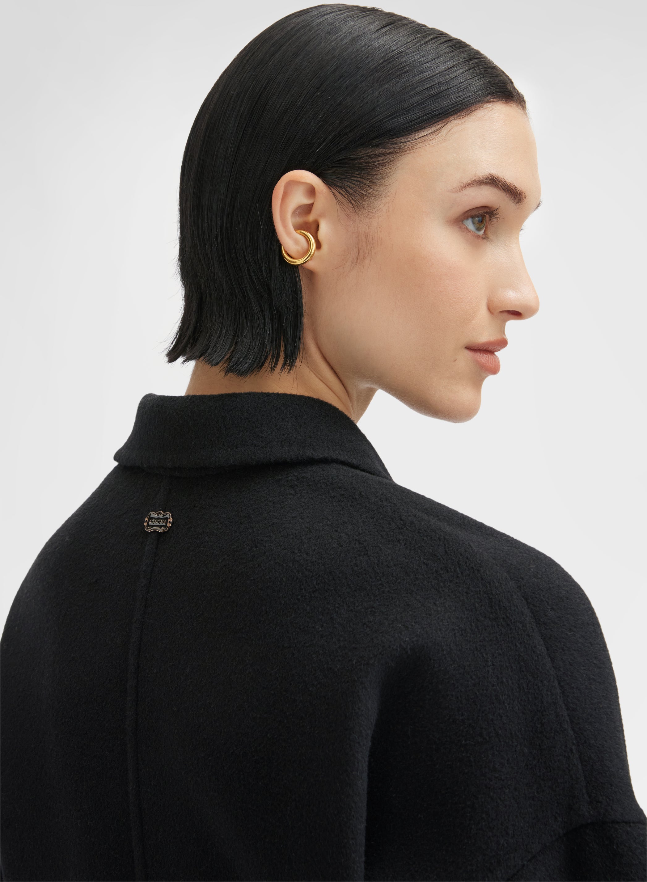 BLEND DOUBLE FACE COAT BLACK