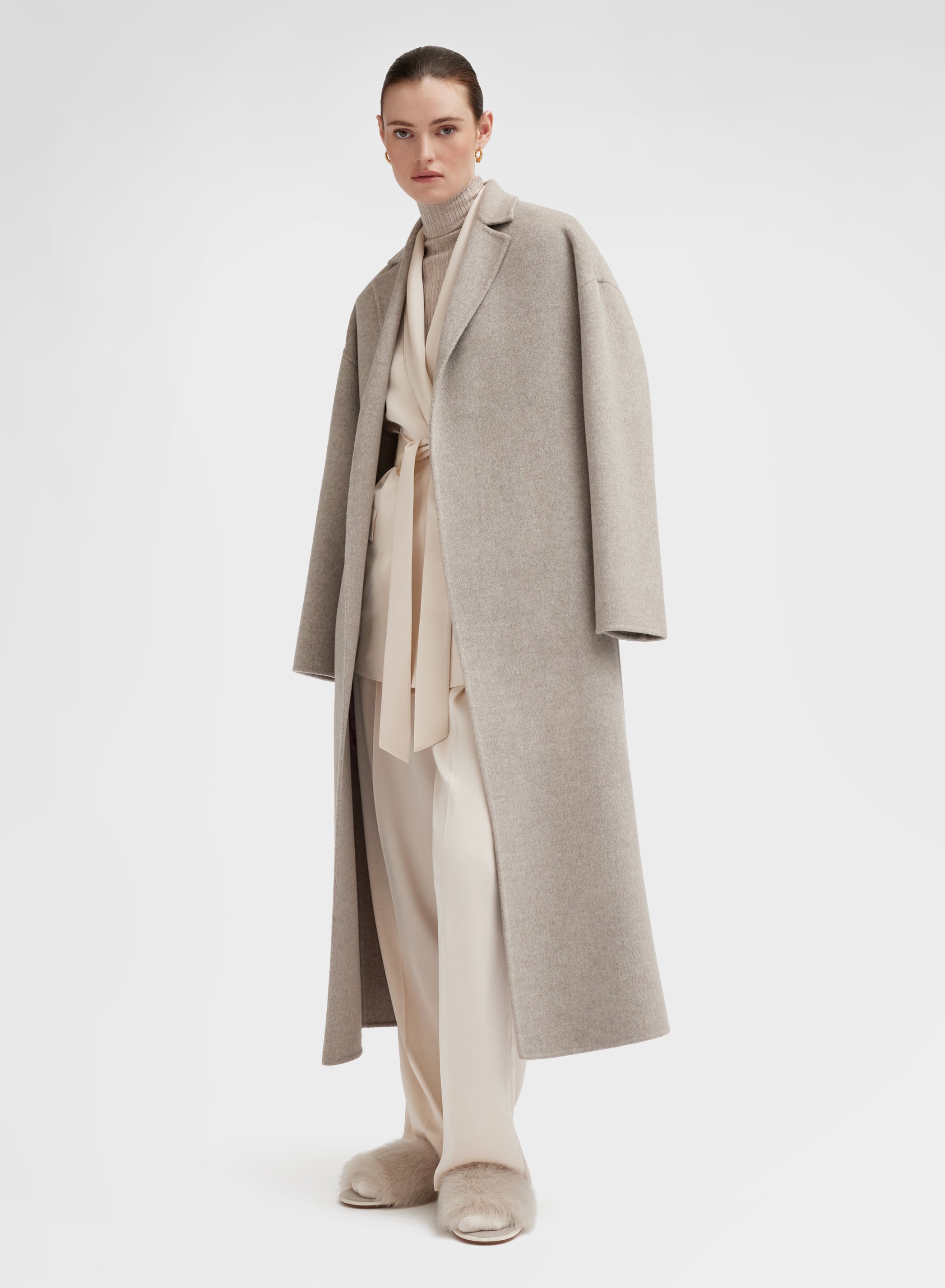 BLEND DOUBLE FACE COAT TAUPE